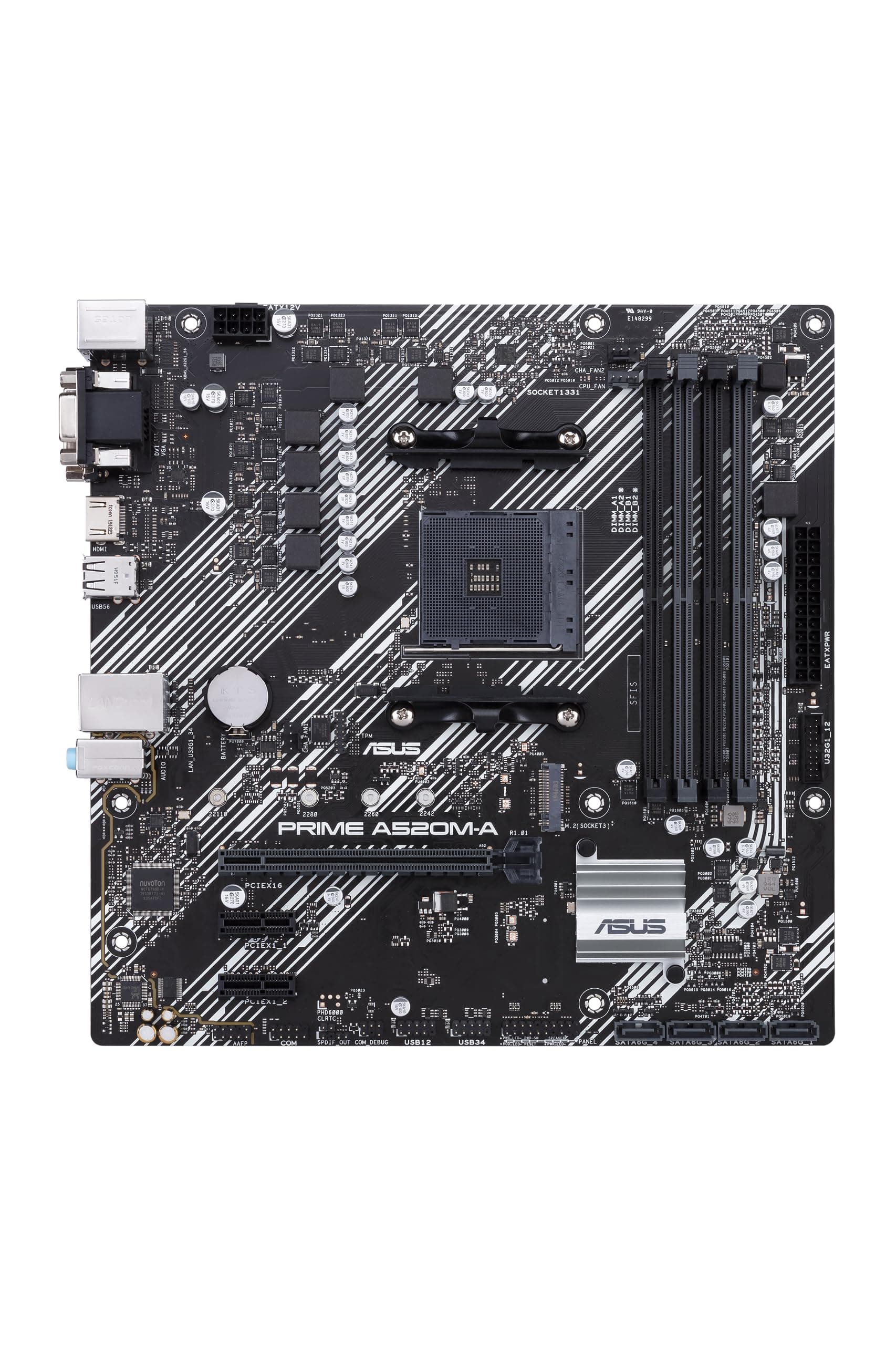 ASUS Prime A520M-A II/CSM Mainboard Sockel AM4 (AMD Ryzen, Micro-ATX, M.2, 1Gbit/s-Ethernet, SATA 6Gbit/s, USB 3.2 Gen 2 Typ-A) M-A II/CSM Prime A520