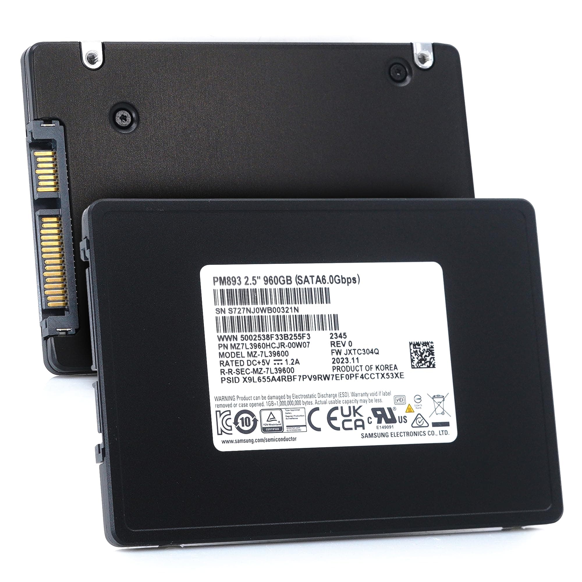 Samsung PM893 MZ7L3960HCJR 960 GB 2,5" 63,5MM 1 DWPD SSD Bild 2