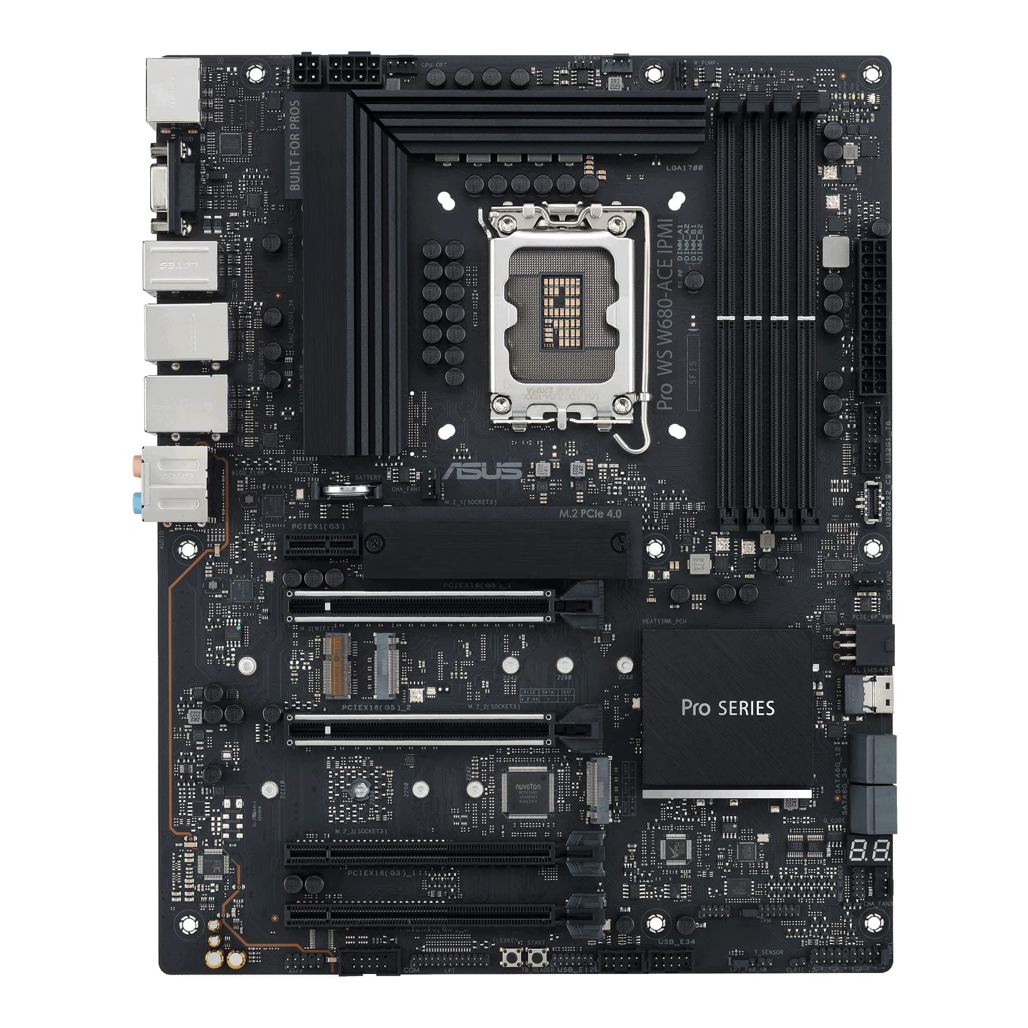 ASUS PRO WS W680-ACE IPMI LGA1700 ATX motherboard 4xDDR5 8xSATA DisplayPort 1.4 D-Sub Mainboard Intel Sockel 1700 Core i Remote Management HDMI Bild 2