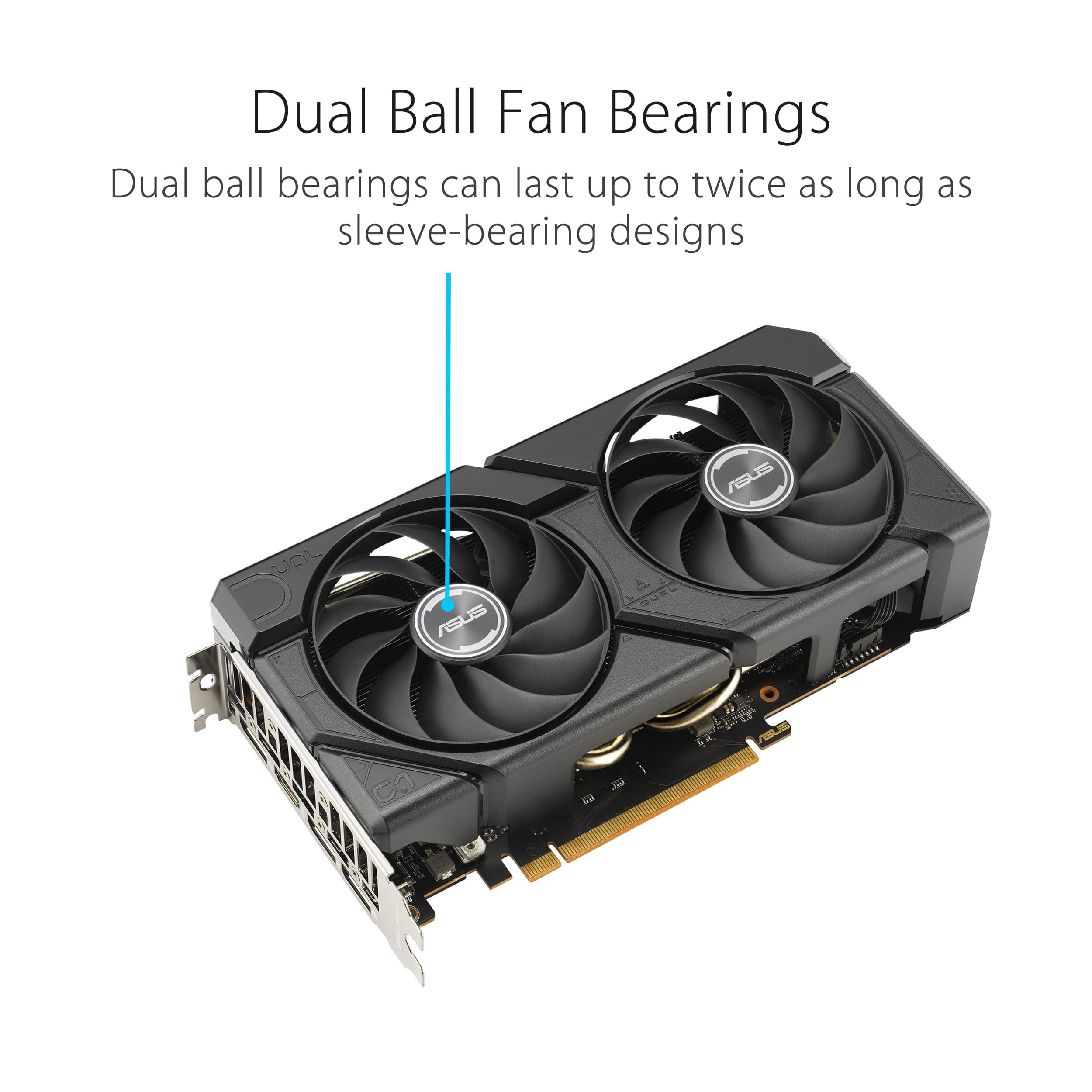 ASUS Dual Radeon RX 7600 EVO OC Edition 8GB GDDR6 Gaming Grafikkarte (AMD Radeon RX7600, PCIe 4.0, 1x HDMI 2.1, 3x DisplayPort 1.4a) Bild 5