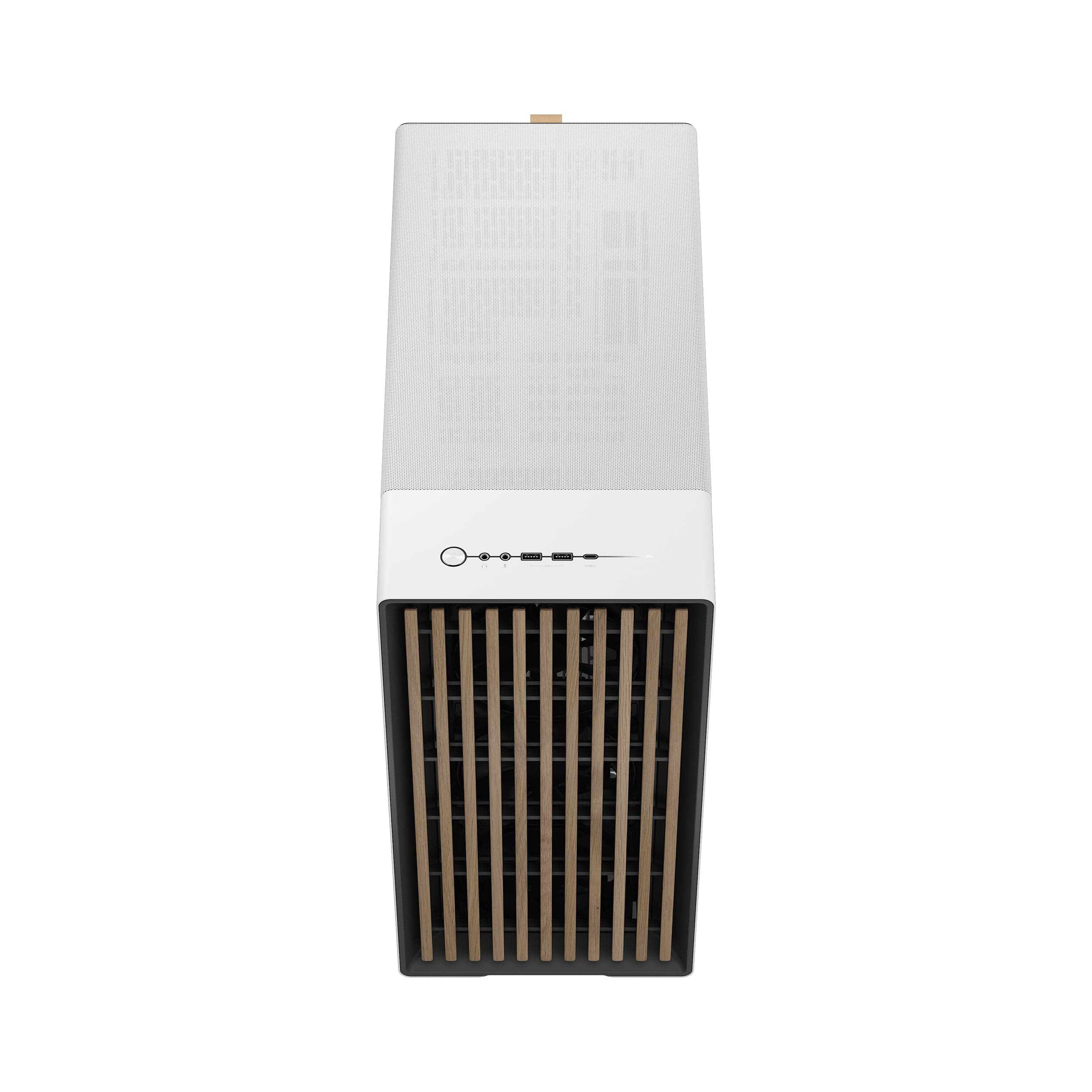 Fractal Design North XL Gehäuse Weiß - E-ATX PC Tower | Big Tower PC Gehäuse mit 3x 140mm Lüftern, USB Typ-C, für bis 413mm GPU, Full-Tower ATX Case North XL White TG Clear Bild 5