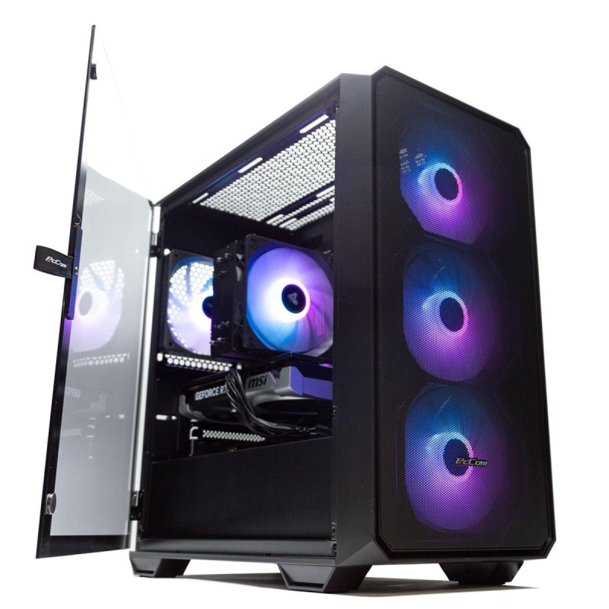 PcCom Ready V2 Gaming-PC Intel Core i5-12400F, RTX 5060 Ti 16 GB, 32 GB RAM, 1 TB NVMe SSD, Windows 11 Home, Leistungsstarker Gaming-PC für 1080p/1440p
