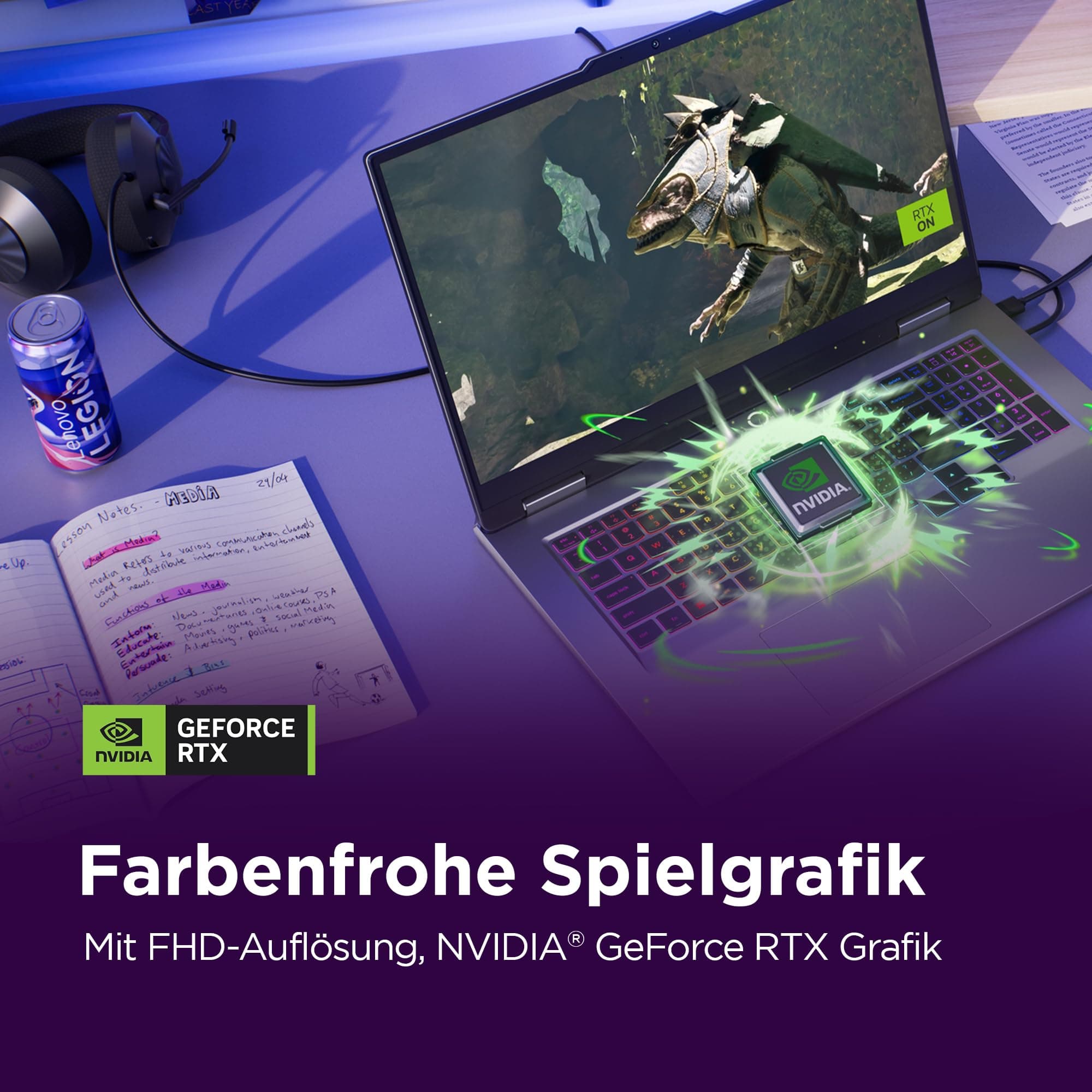 Lenovo LOQ Gaming AI Laptop | 17.3" Full HD 165Hz Display | Intel Core i7-14700HX | 16GB RAM | 1TB SSD | NVIDIA GeForce RTX 5060 | Windows 11 | QWERTZ | Grau | 3 Monate GamePass Bild 7