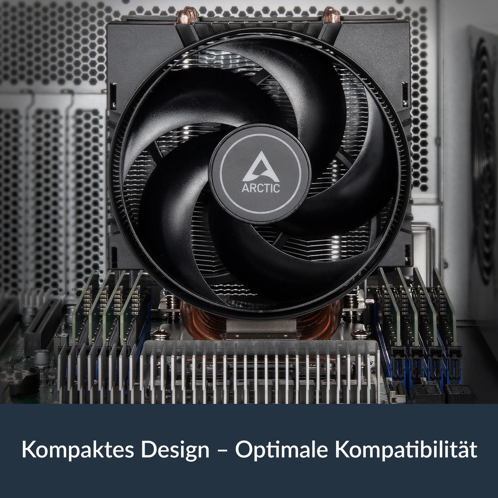 ARCTIC Freezer 4U-OneX – CPU Kühler für AmpereOne LGA5964, 2 x 120 mm PWM Lüfter (400–3300 rpm), 8 heatpipes, doppeltes Kugellager, 4U / 4HE Rack kompatibel Bild 5