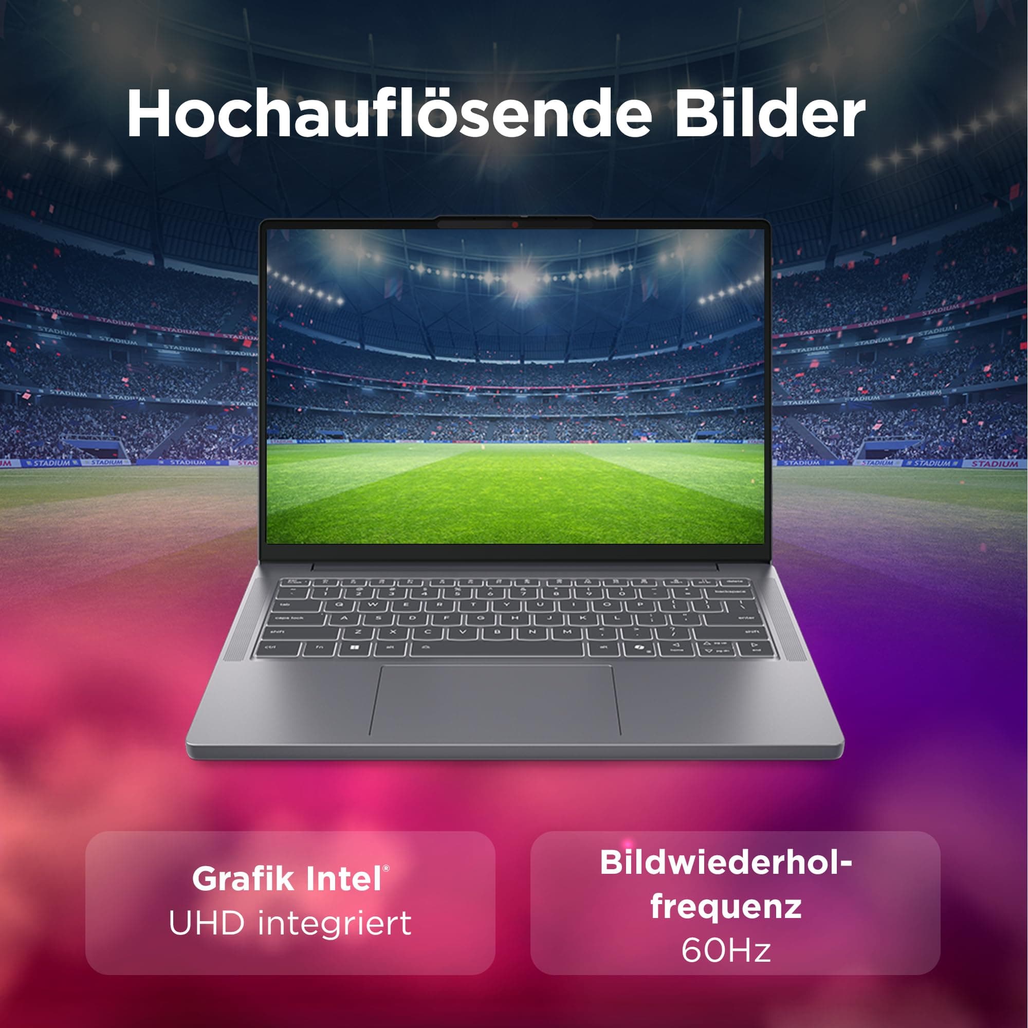 Lenovo IdeaPad Slim 3i Laptop | 14" WUXGA Display | Intel Core i5 13420H | 16GB RAM | 512GB SSD | Intel UHD Grafik | Win11 | QWERTZ | Luna Grau | 3 Monate Premium Care Bild 8