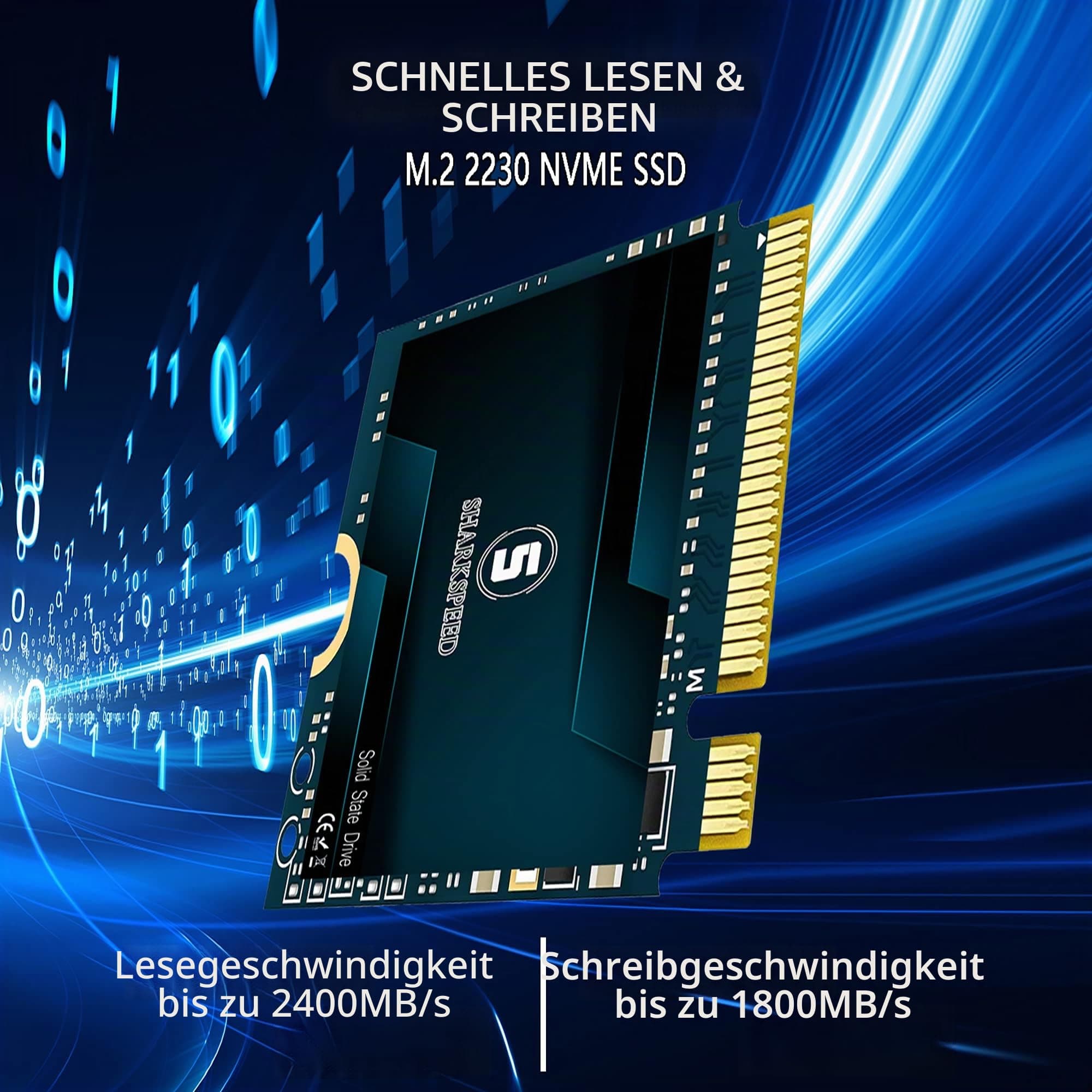 SSD M.2 2230 128 GB 30 mm NVME PCIe Gen3.0x4 für Steam Deck, Surface Pro, ROG Ally, GPD, Ultrabook, Laptop Bild 6