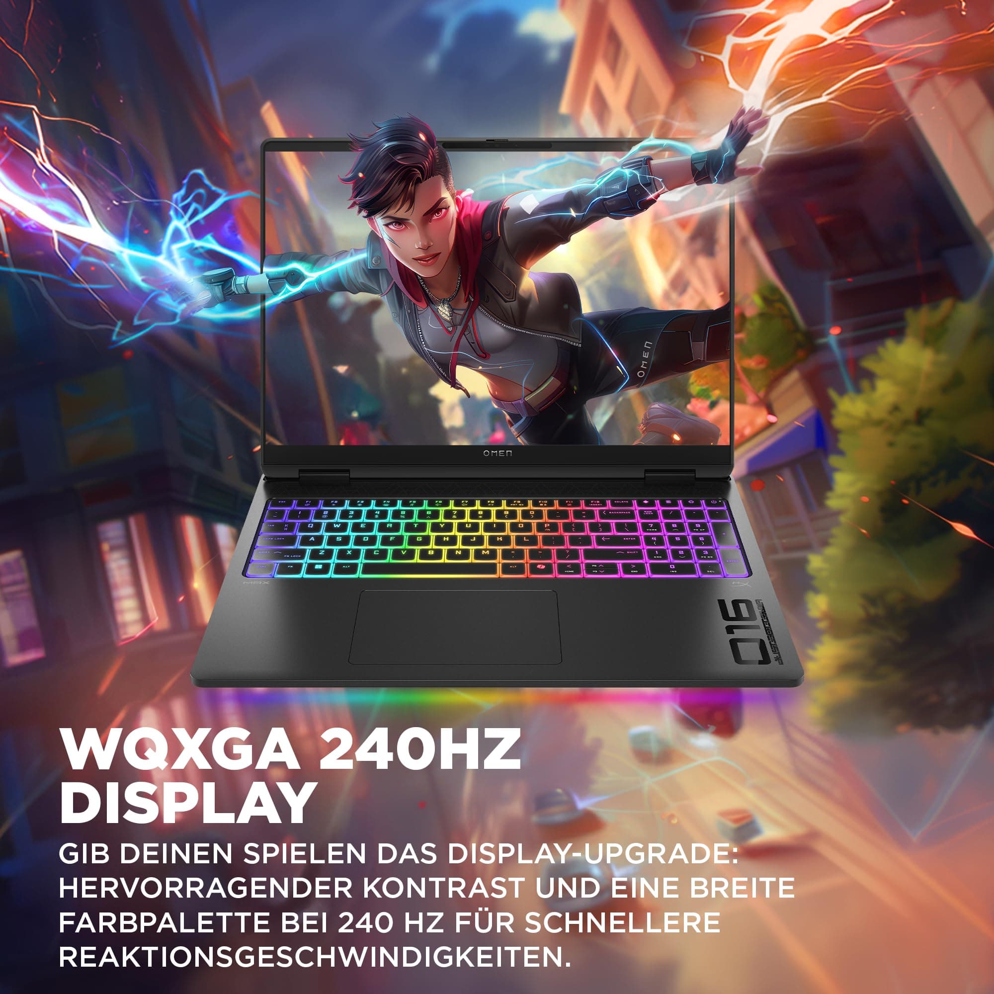HP Omen Gaming Laptop (16" 2.5K Display, AMD Ryzen AI 9, 32GB RAM, NVIDIA GeForce RTX 5080, 1TB, Win11, QWERTZ) - Schwarz AMD Ryzen AI 9 HX 375 NVIDIA GeForce RTX 5080 WQXGA-Display 240 Hz Bild 7