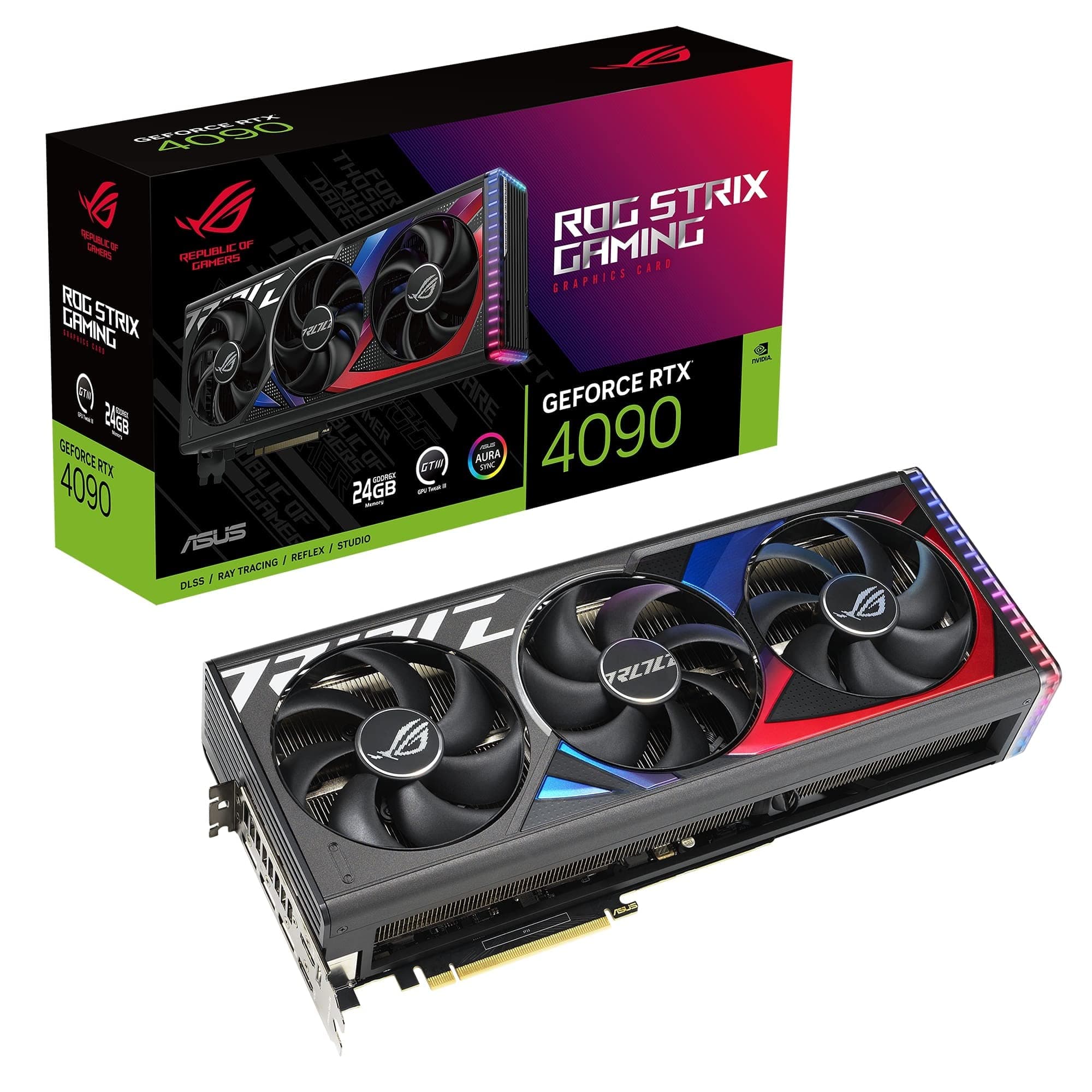 ASUS ROG Strix GeForce RTX 4090 24GB Gaming Grafikkarte (DLSS 3, PCIe 4.0, 24GB GDDR6X, HDMI 2.1a, DisplayPort 1.4a, ROG-STRIX-RTX4090-24G-GAMING) Bild 2