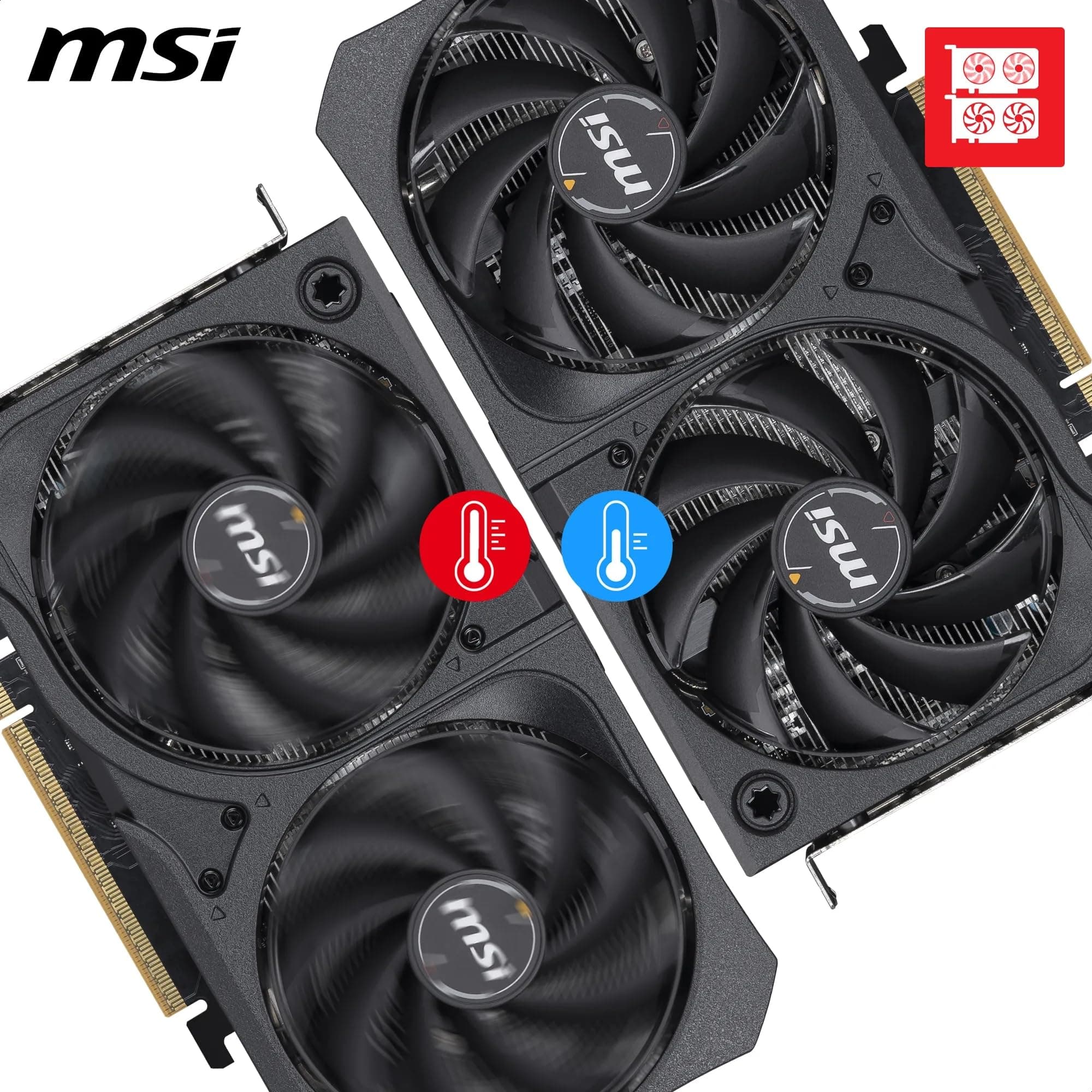 MSI GeForce RTX 5050 8G Shadow 2X OC - 8GB GDDR6 (20Gbps/128-bit), PCIe 5, Boost: 2602 Hz, HDMI 2.1b, DisplayPort 2.1b Bild 5