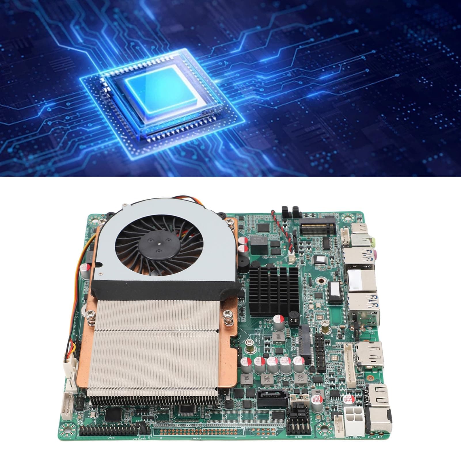 Elprico ITX-Motherboard, LGA1700-Industrie-Mainboard mit Zwei DDR4-Steckplätzen, Integrierter Kupferkühler für Small-Form-Factor-Builds Bild 5