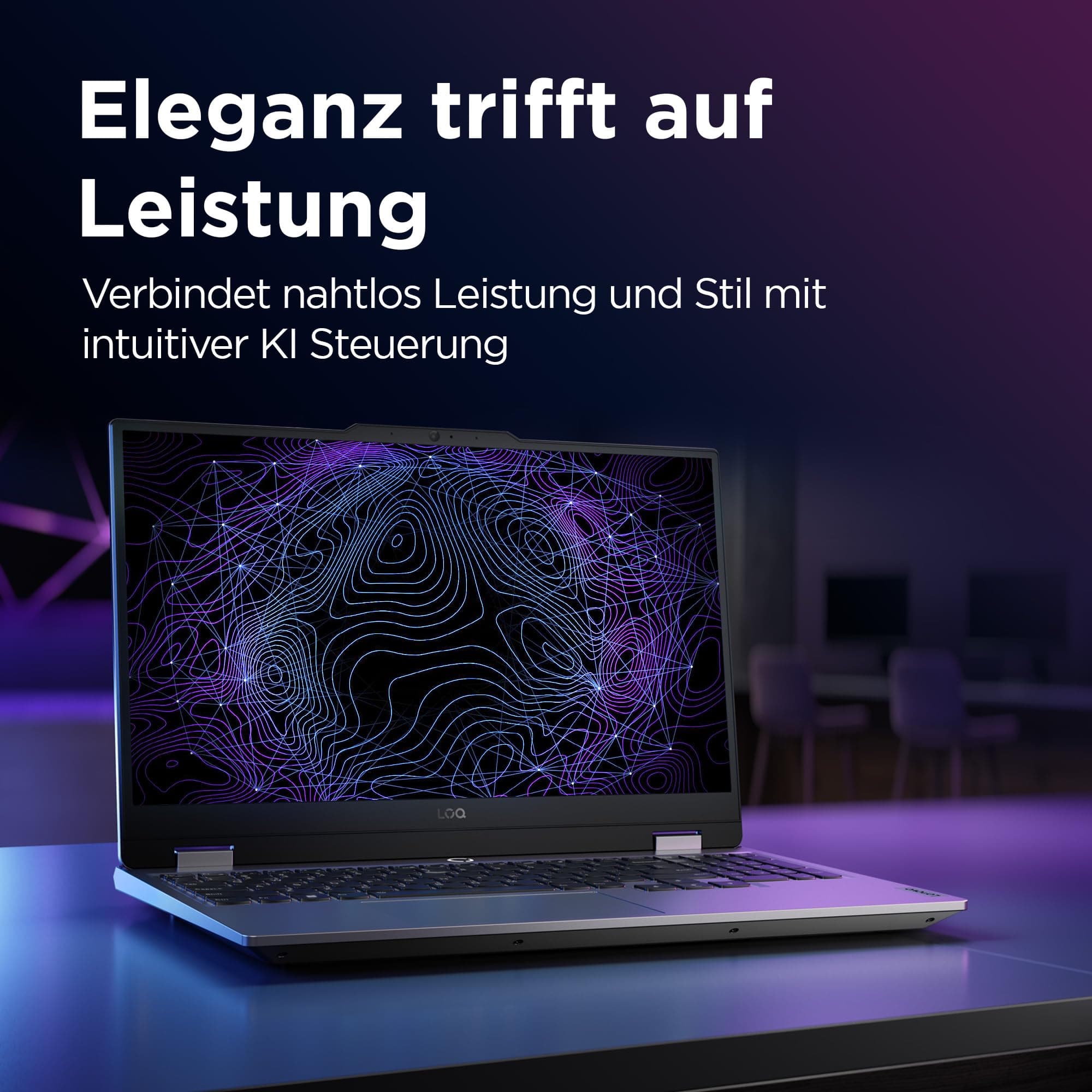 Lenovo LOQ Gaming Laptop | 15.6" Full HD 16:9 Display | 144Hz | AMD Ryzen 7 7435HS | 16GB RAM | 512GB SSD | NVIDIA GeForce RTX4050 | QWERTZ | Free DOS | grau | AI Chip LA1 Bild 6