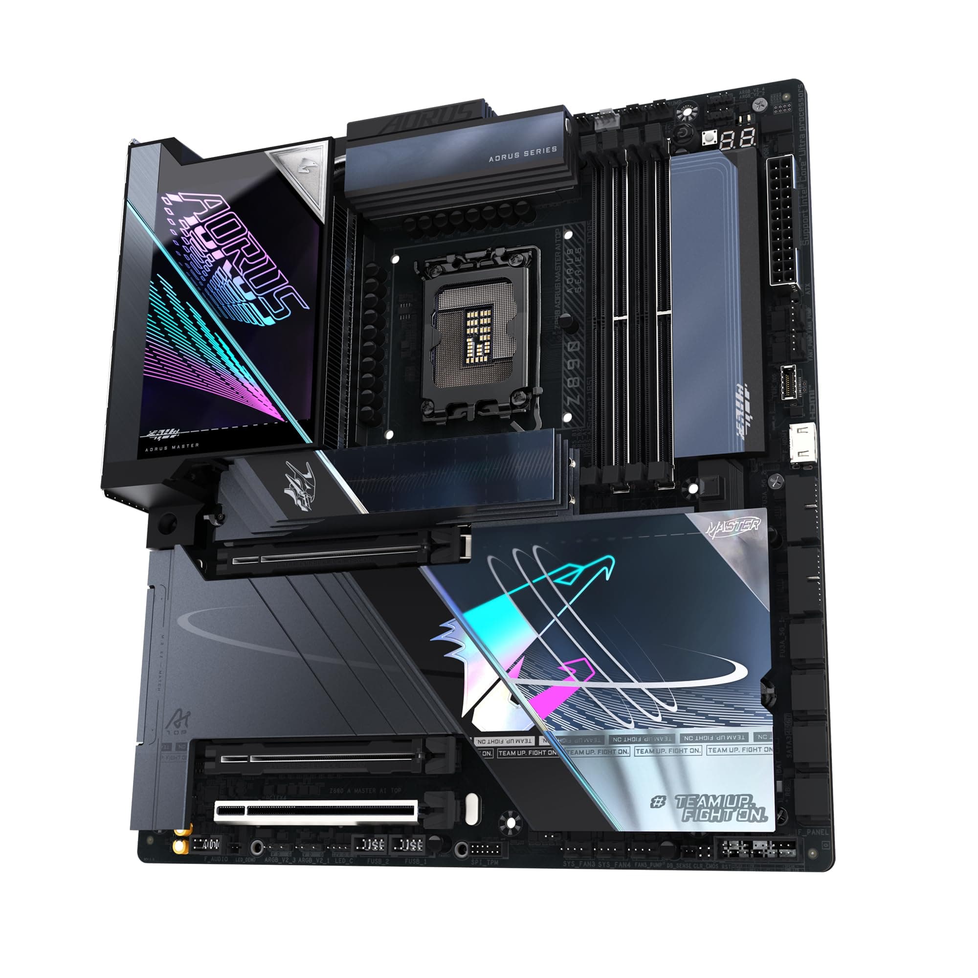 GIGABYTE Z890 AORUS Master AI TOP Motherboard - Unterstützt Intel Core Ultra (Serie 2) CPUs, 20+1+2 Phasen VRM, bis zu 9500MHz DDR5 (OC), PCIe 5.0 M.2, Wi-Fi 7, Thunderbolt 4 Bild 7