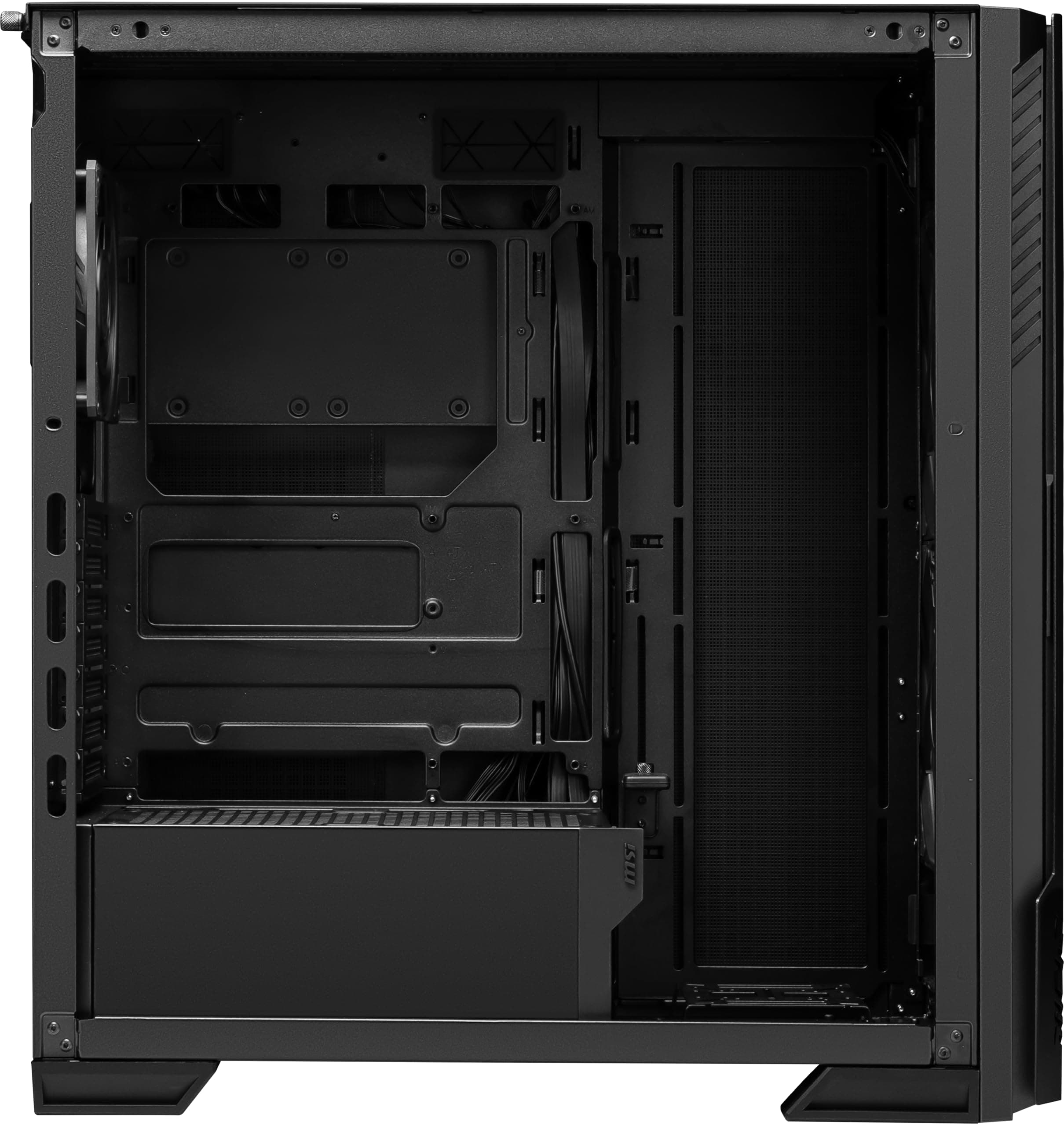 MSI MPG Velox 300R Airflow PZ – Mid-Tower Gaming-PC-Gehäuse – Seitenwand aus gehärtetem Glas – 3 x 120 mm ARGB-Lüfter – Flüssigkeitskühlung unterstützt bis zu 360 mm Kühler – Mesh-Panel für Bild 5