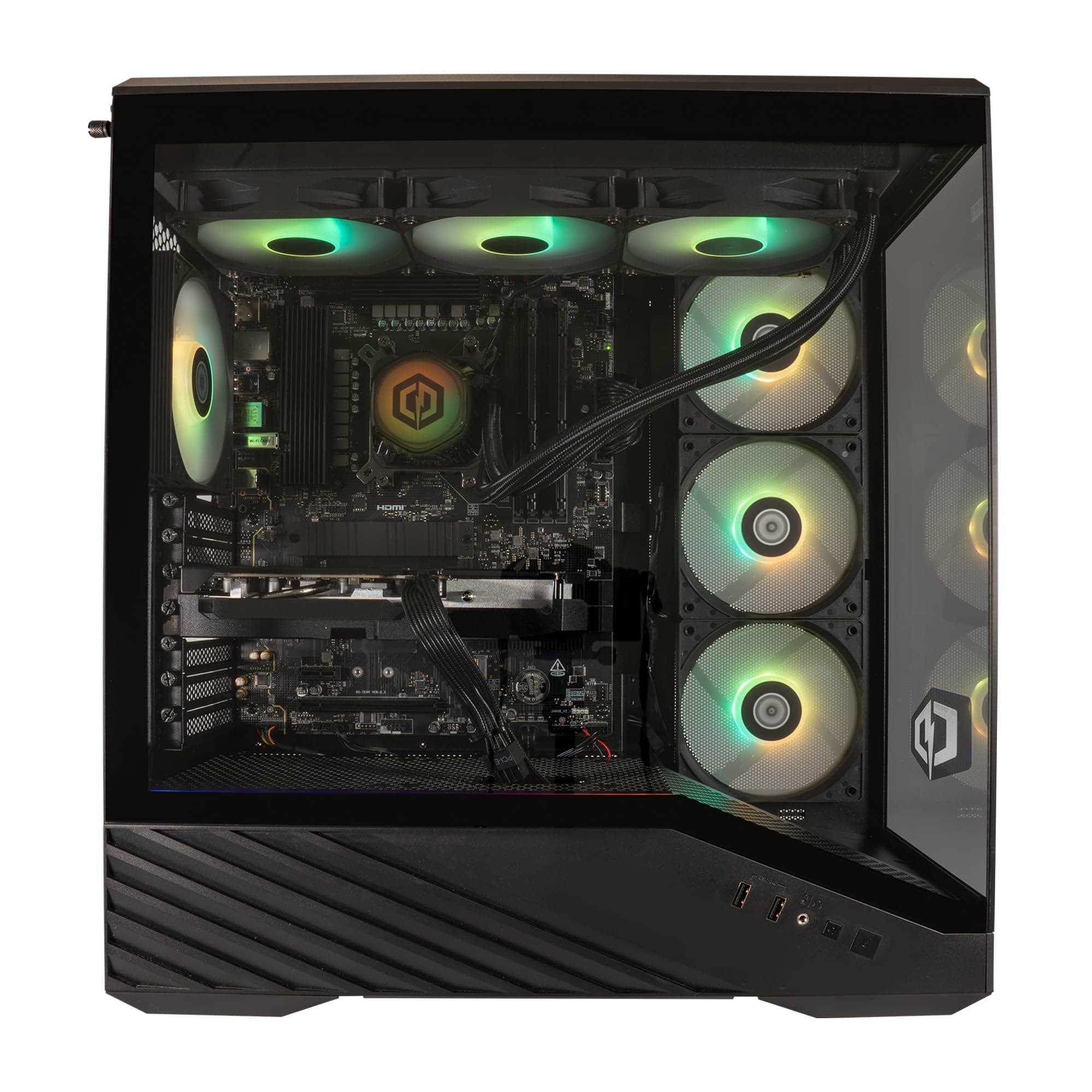 CYBERPOWERPC Luxe Gaming PC - Intel Core i7 12700KF, Nvidia RTX 5070 Ti, 32GB RAM, 1TB NVMe SSD, 750W PSU, Windows 11, Liquid Cooling, V100R Intel Core i7 12700KF Nvidia RTX 5070 Ti Bild 5