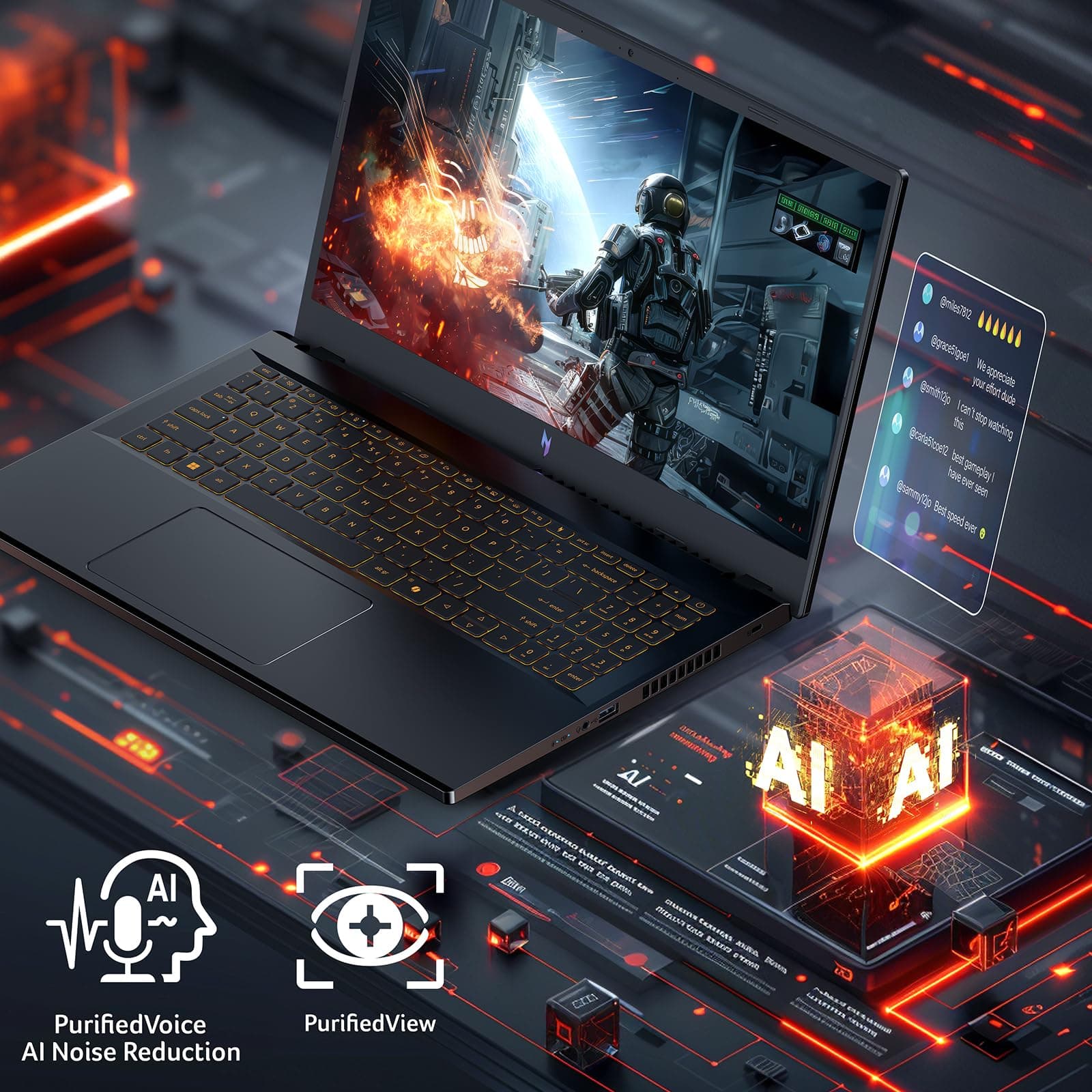 Acer Nitro V 15 ANV15-52-94KP Notebook Gaming, nVidia GeForce RTX 5060 8 GB GDDR7, Intel Core i9-13900H Prozessor, 16 GB DDR4 RAM, 1024 GB SSD, Display 39,5 cm (15,6 Zoll) FHD IPS 165 Hz LED LCD intel core i9-13900h NVIDIA RTX 5060 RAM 16 GB, SSD 1 TB Bild 5