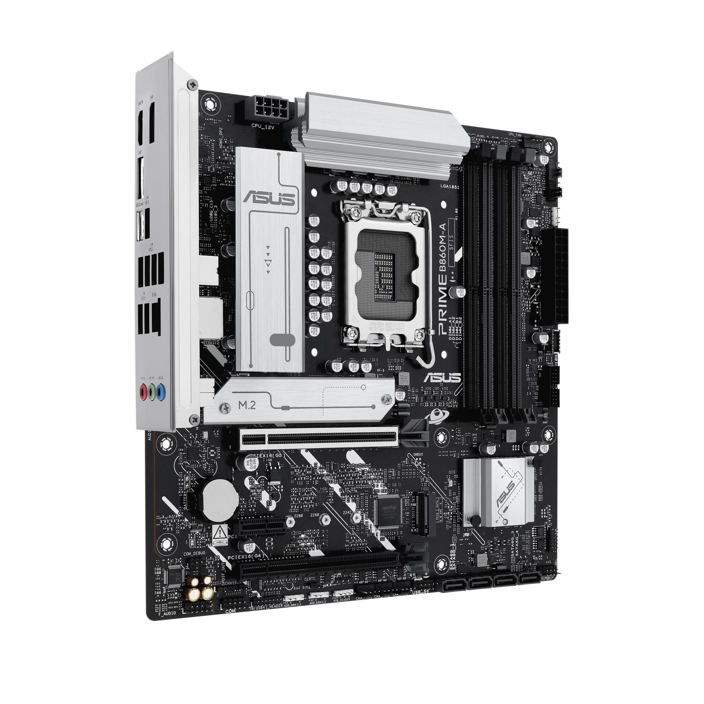 ASUS Prime B860M-A-CSM Mainboard Sockel Intel LGA 1851 (Intel B860, mATX, DDR5 Speicher, PCIe 5.0 x16, 2X M.2, HDMI, dual DisplayPort, USB 20Gbps Typ-C, Aura Sync) Bild 5