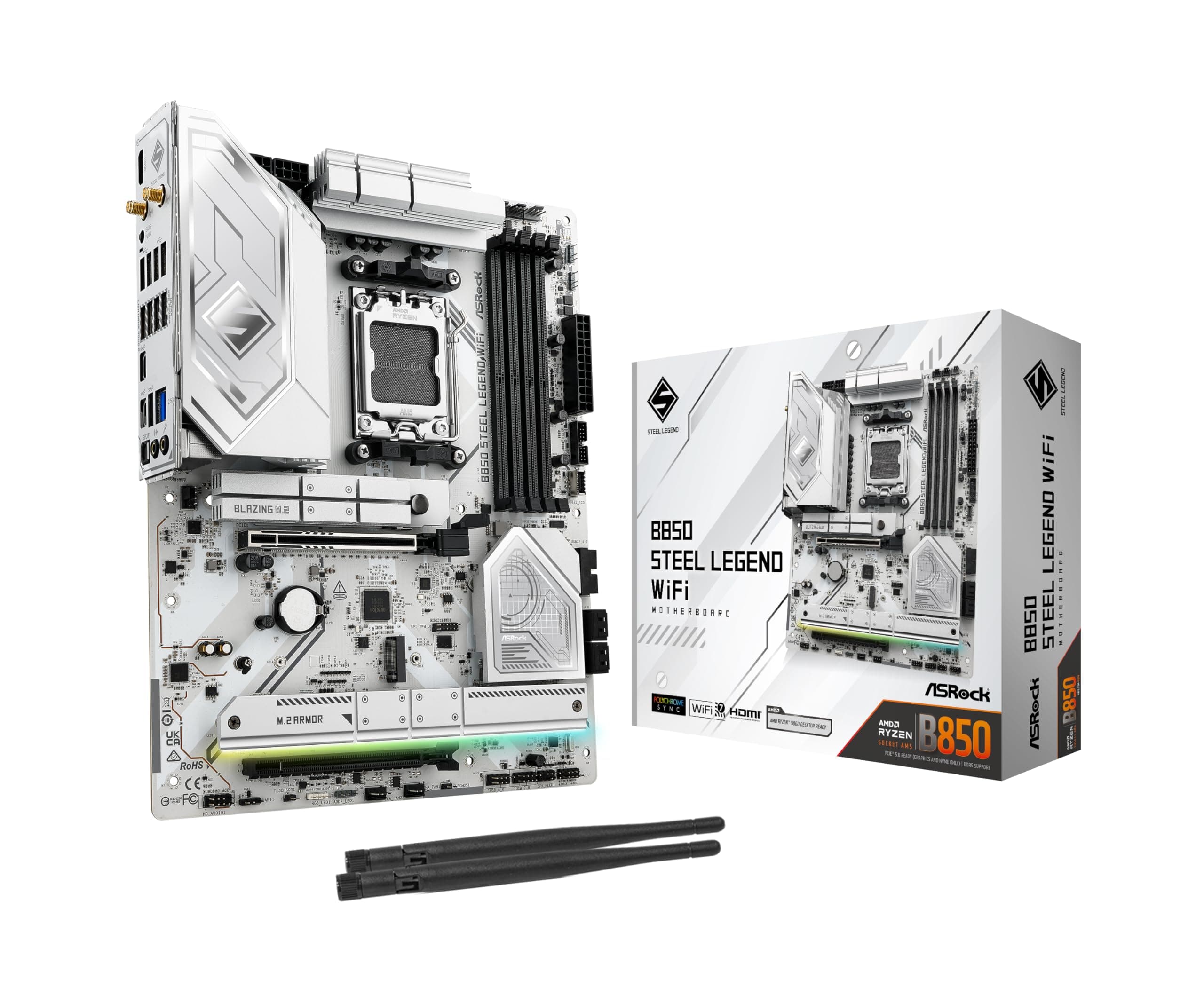 MB ASRock AMD AM5 B850 Steel Legend WiFi Bild 2