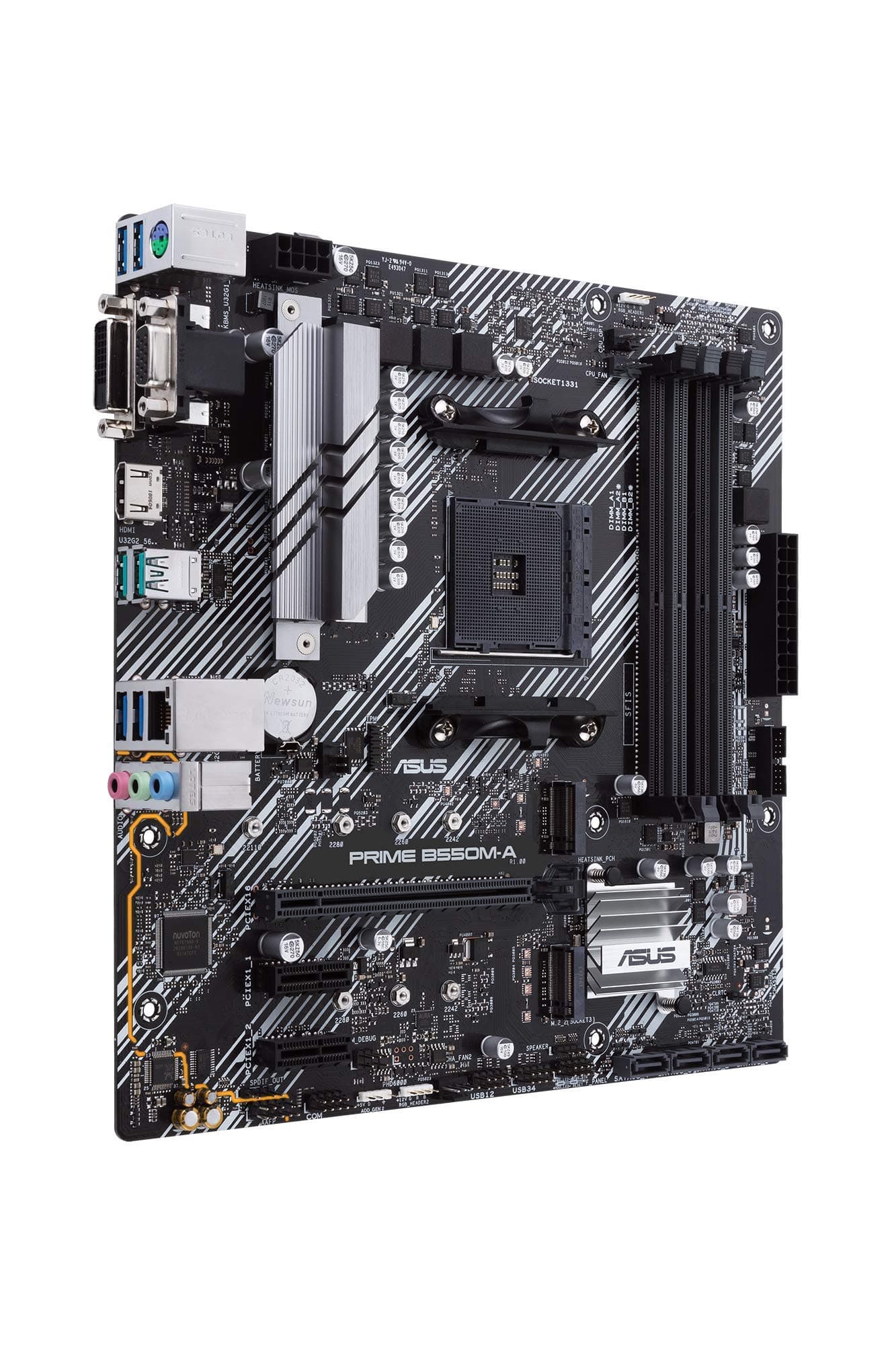 ASUS Prime B550M-A CSM Mainboard Sockel AM4 (Micro ATX, Ryzen, PCIe 4.0, 2X M.2, 1Gbit/s-Ethernet, WiFi 6, SATA 6Gbit/s, USB 3.2 Gen 2 Typ-A, Unterstützung für Aura Sync RGB Header) Bild 6