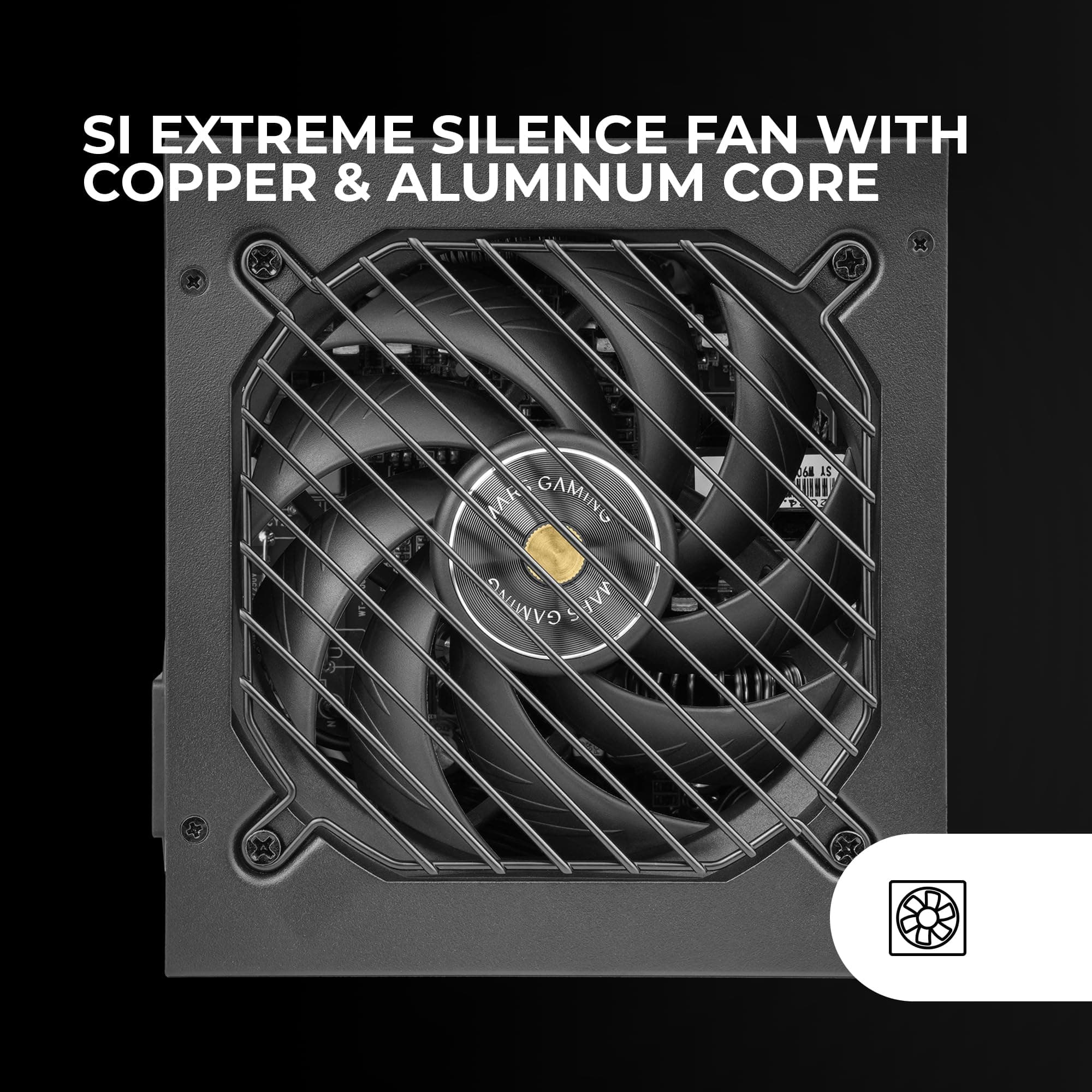 Mars Gaming MPB1000SI, PC ATX Netzteil 1000W, 7 Jahre Garantie, 80Plus Gold 90%, SI Extreme Silence Lüfter mit Kupfer- und Aluminiumkern, AI2-RPM-, DC-DC- und SMD-Technologien, Schwarz Bild 5