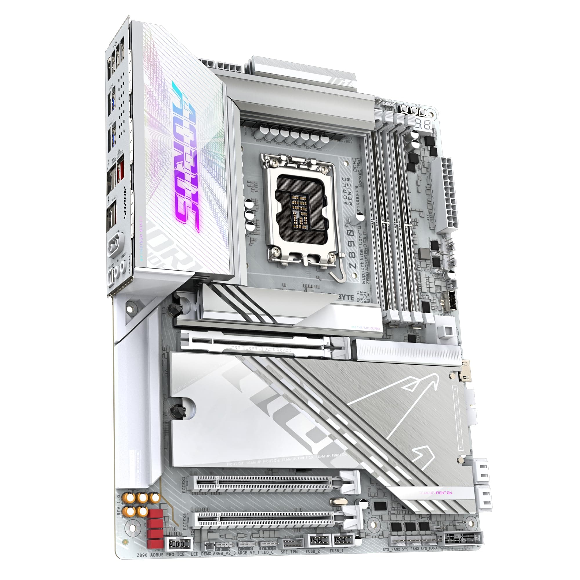 GIGABYTE Z890 AORUS PRO Ice Motherboard - Unterstützt Intel Core Ultra (Serie 2) CPUs, 16+1+2 Phasen VRM, bis zu 9500MHz DDR5 (OC), 1xPCIe 5.0 + 4xPCIe 4.0, Wi-Fi 7, 5GbE LAN, Thunderbolt 4 Bild 5