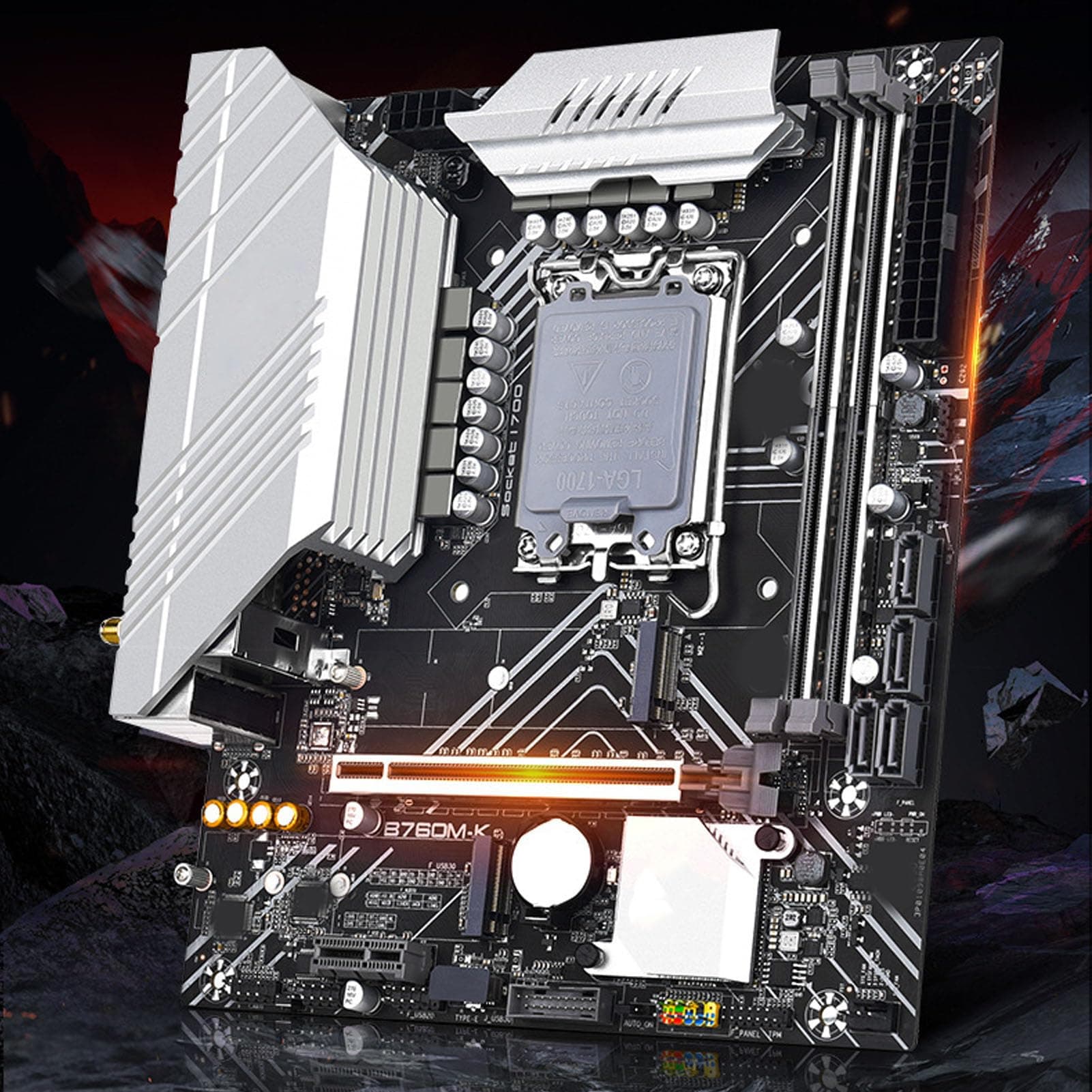 Vikye B760M-K DDR4-Motherboard, LGA1700 für MATX-Mainboard der GEN12/13-Serie mit PCIe 4.0, M.2-Steckplatz, SATA3.0 USB 3.0, Aura Sync RGB Bild 5