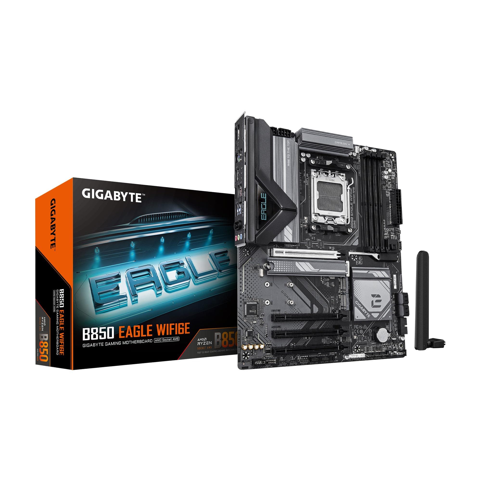 GIGABYTE B850 Eagle WIFI6E AMD AM5 LGA 1718 Motherboard, ATX, DDR5, 3X M.2, PCIe 5.0, USB-C, WIFI6E, 1GbE LAN, EZ-Latch, 5 Jahre Garantie Bild 2