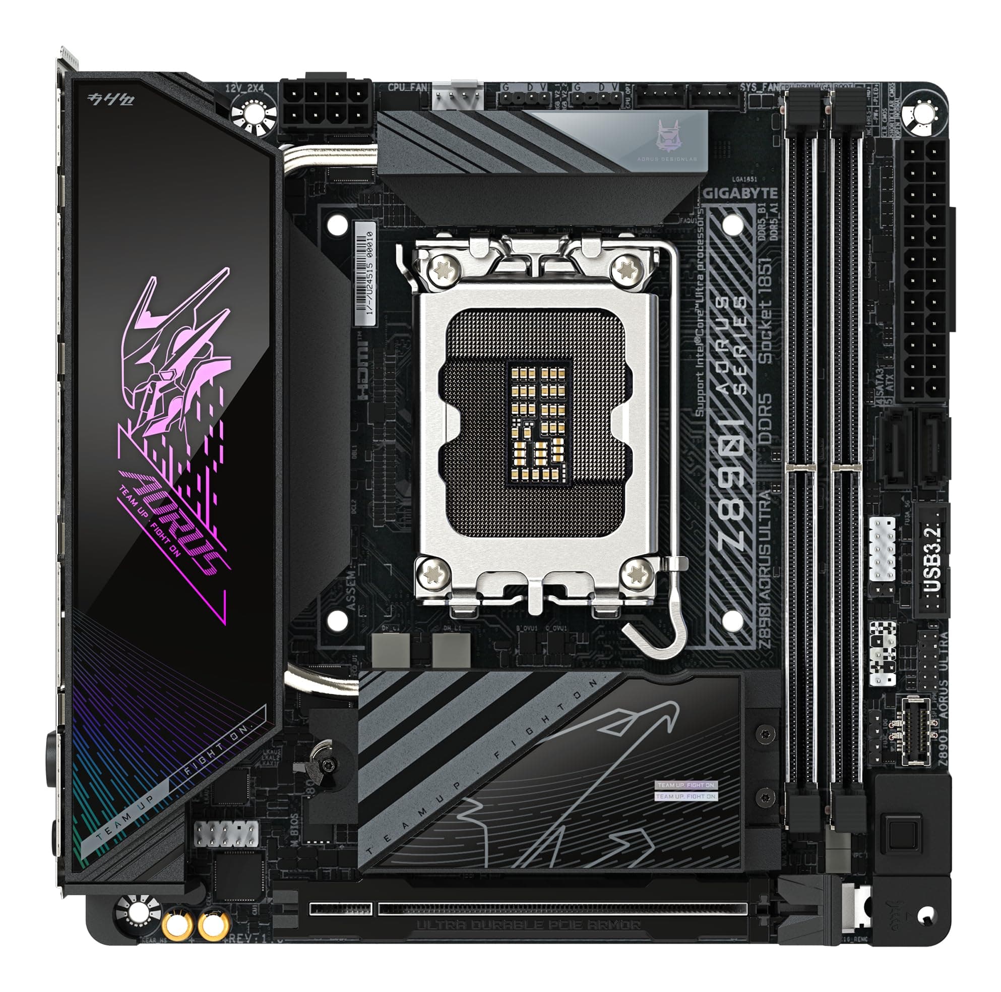 GIGABYTE Z890I AORUS Ultra Motherboard - Unterstützt Intel Core Ultra (Serie 2) CPUs, 8+1+2 Phasen VRM, bis zu 8800MHz DDR5 (OC), 1xPCIe 5.0 + 1xPCIe 4.0, Wi-Fi 7, 2.5GbE LAN, Thunderbolt 4 Bild 6