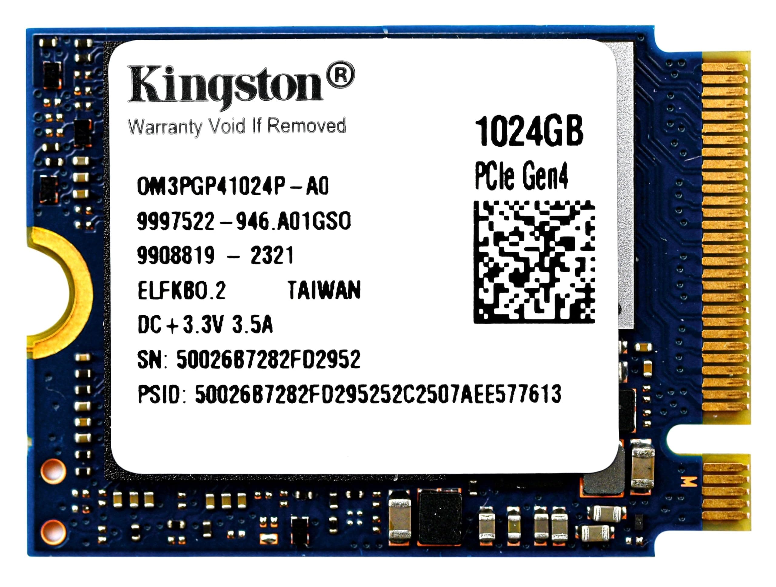 Kingston 1TB M.2 2230 PCIe Gen 4.0x4 NVMe SSD OM3PGP41024P-A0 Compatible with Steam Deck Surface Ally Mini PCs Bild 2