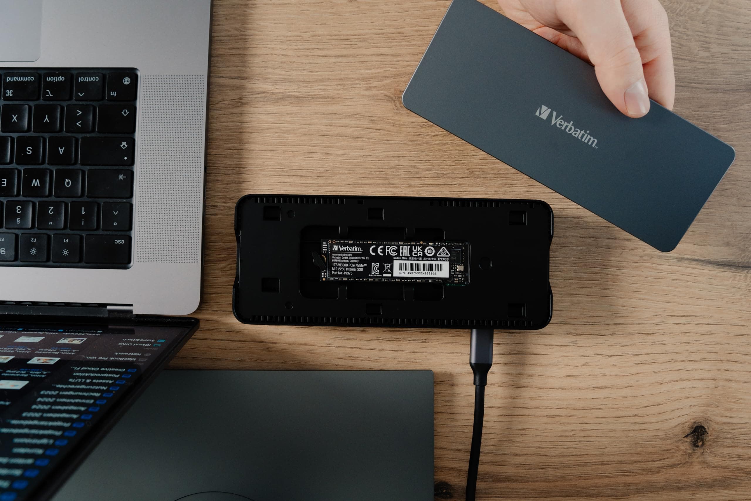 Verbatim Vi3000 NVMe M.2 SSD 1 TB, internes SSD-Laufwerk mit PCIe Gen 3 Schnittstelle, bis zu 3.100 MB/s Lesegeschwindigkeit, kompakt und leistungsstark für PC und Laptop, schwarz Bild 4