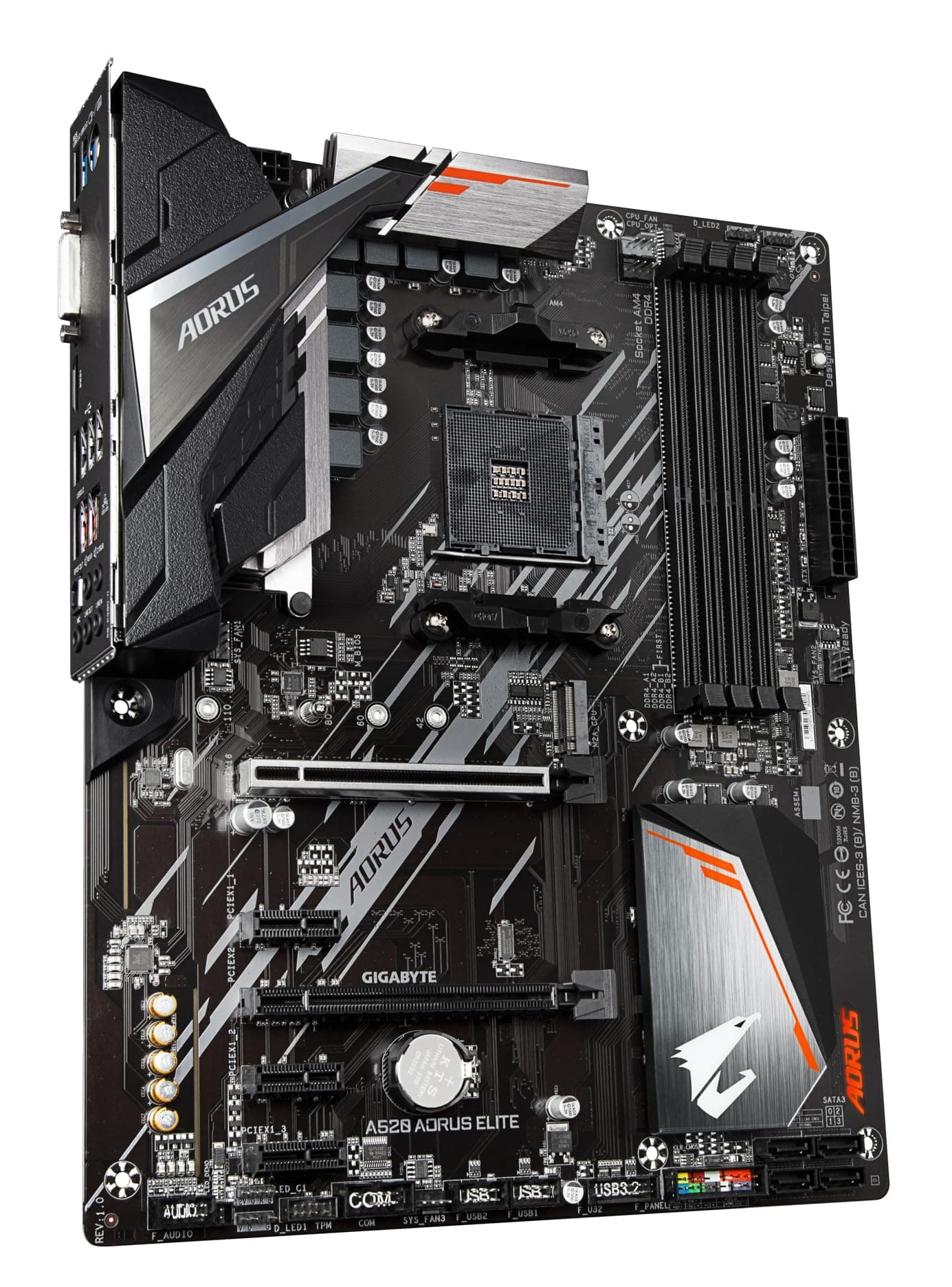GIGABYTE A520 AORUS Elite Motherboard - Unterstützt AMD Ryzen 5000 Serie AM4 CPUs, 5+3 Phasen Pure Digital VRM, bis zu 4733MHz DDR4 (OC), PCIe 3.0 x4 M.2, GbE LAN, USB 3.2 Gen2 Bild 5
