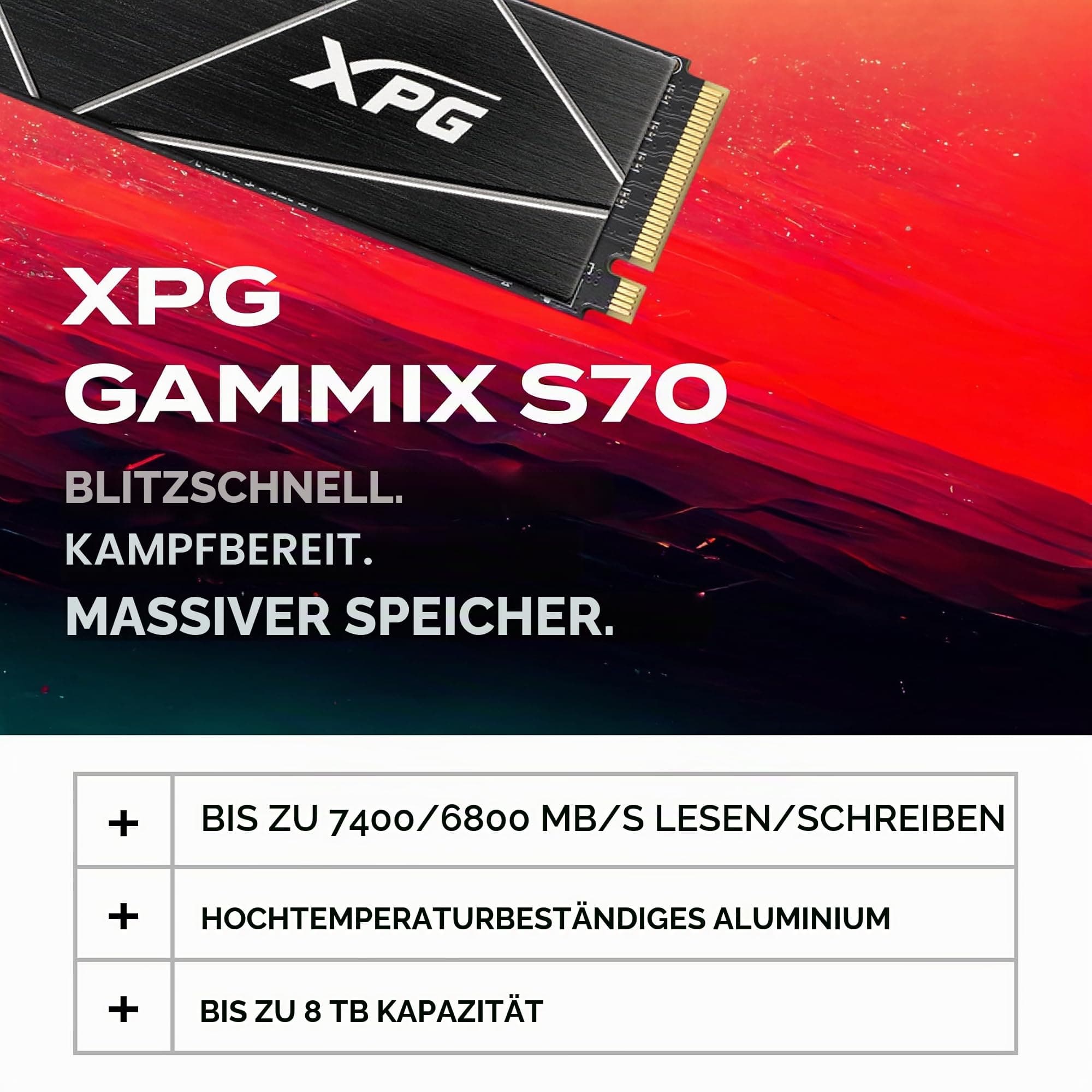 ADATA XPG GAMMIX S70 Blade 4TB Kompatibel mit PlayStation™ 5 Bild 3