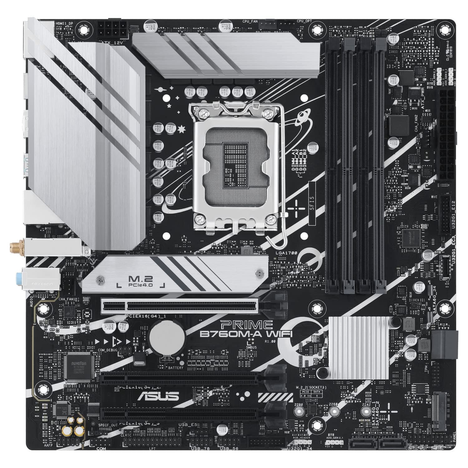 ASUS Prime B760M-A WiFi Mainboard Sockel Intel LGA 1700 (Intel B760, mATX, DDR5 Speicher, PCIe 4.0, 2X M.2, WiFi 6, Aura Sync) Bild 5