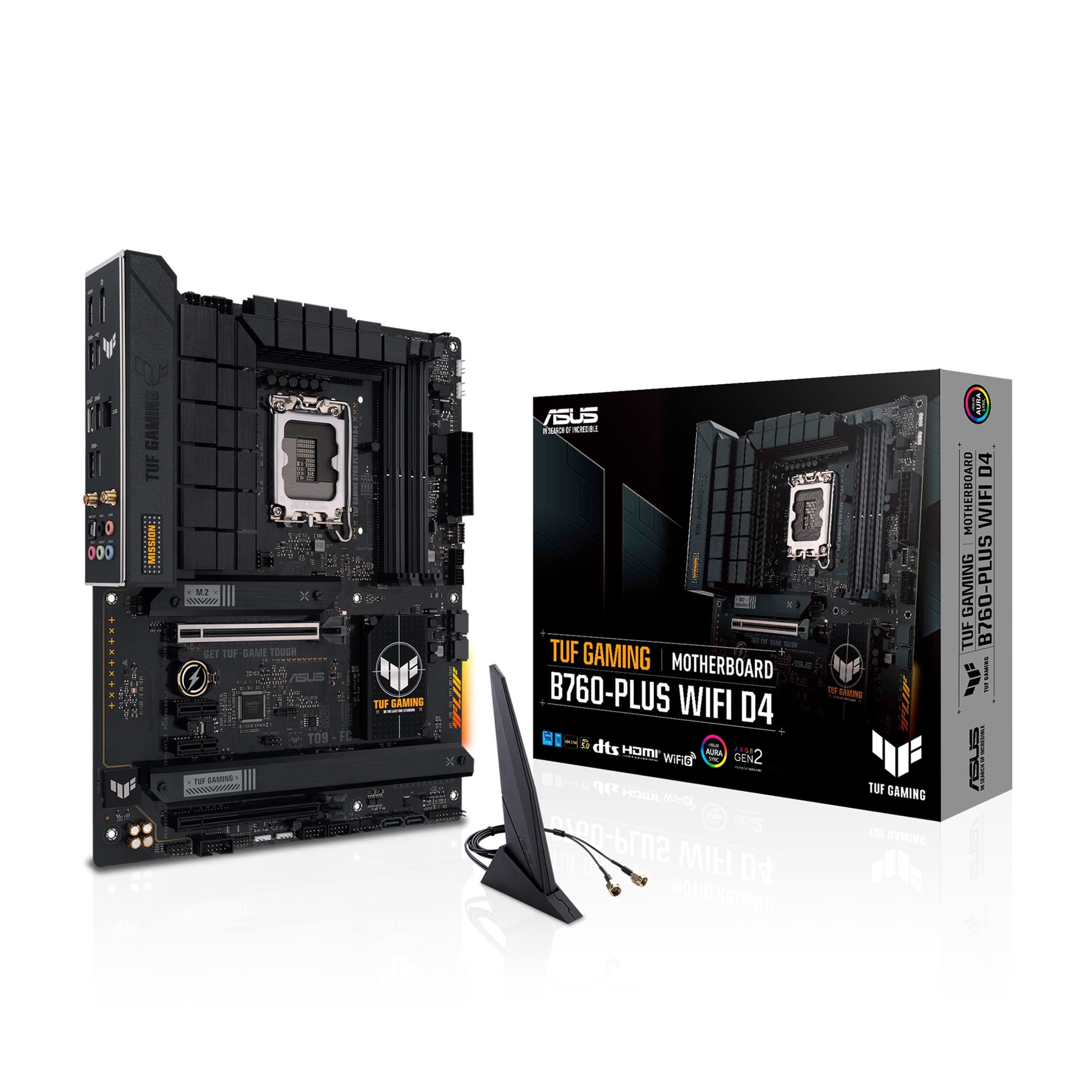 ASUS TUF Gaming B760-PLUS WiFi D4 Mainboard Sockel Intel LGA 1700 (Intel B760, ATX, DDR4 Speicher, PCIe 5.0, 2X M.2, WiFi6, Thunderbolt 4, Aura Sync) Bild 2