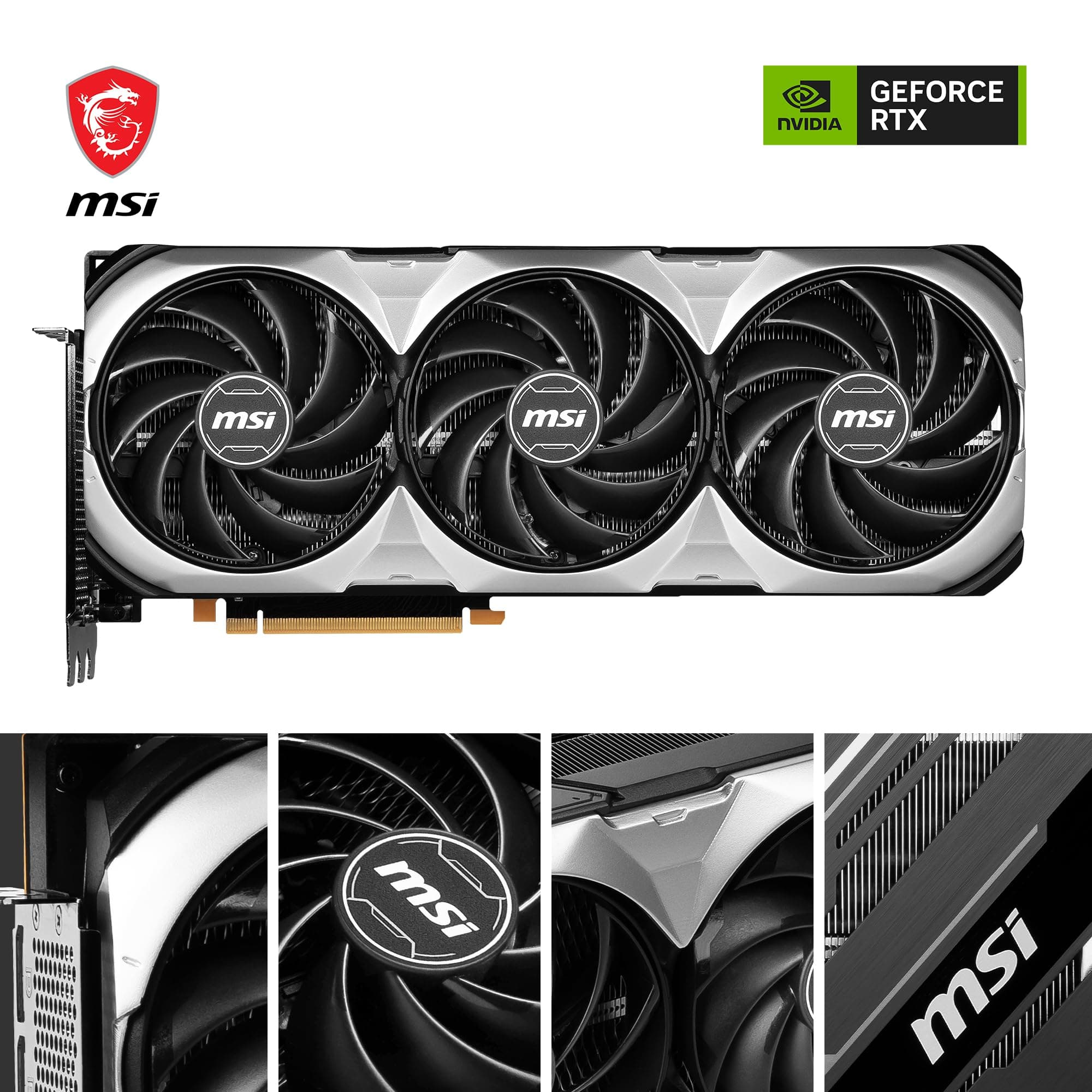 MSI GeForce RTX 4080 16GB Ventus 3X OC Gaming Grafikkarte - NVIDIA RTX 4080, 16 GB GDDR6X Speicher Bild 3