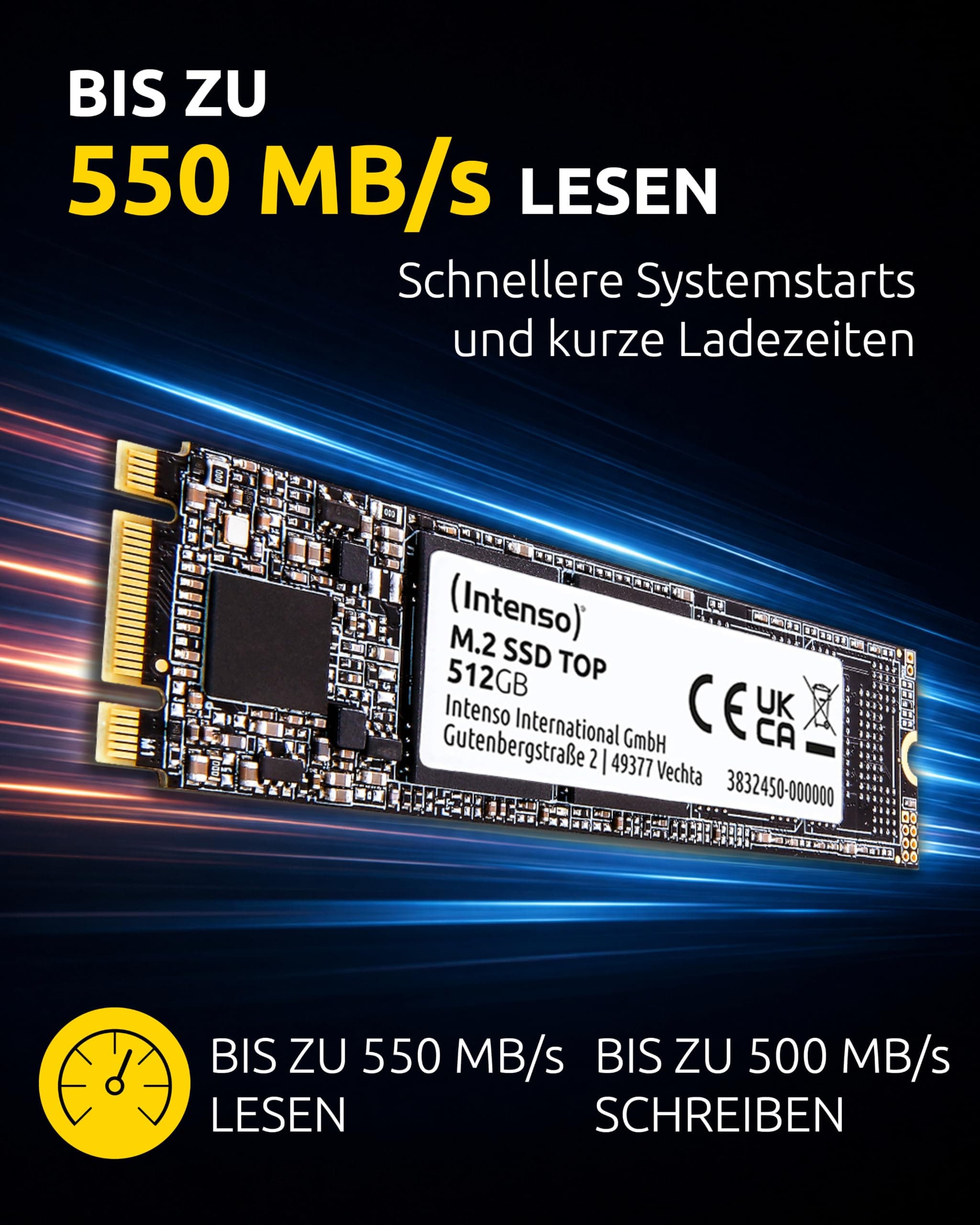 Intenso Interne M.2 SSD SATA III Top, 1 TB, 550MB/Sekunde Bild 5