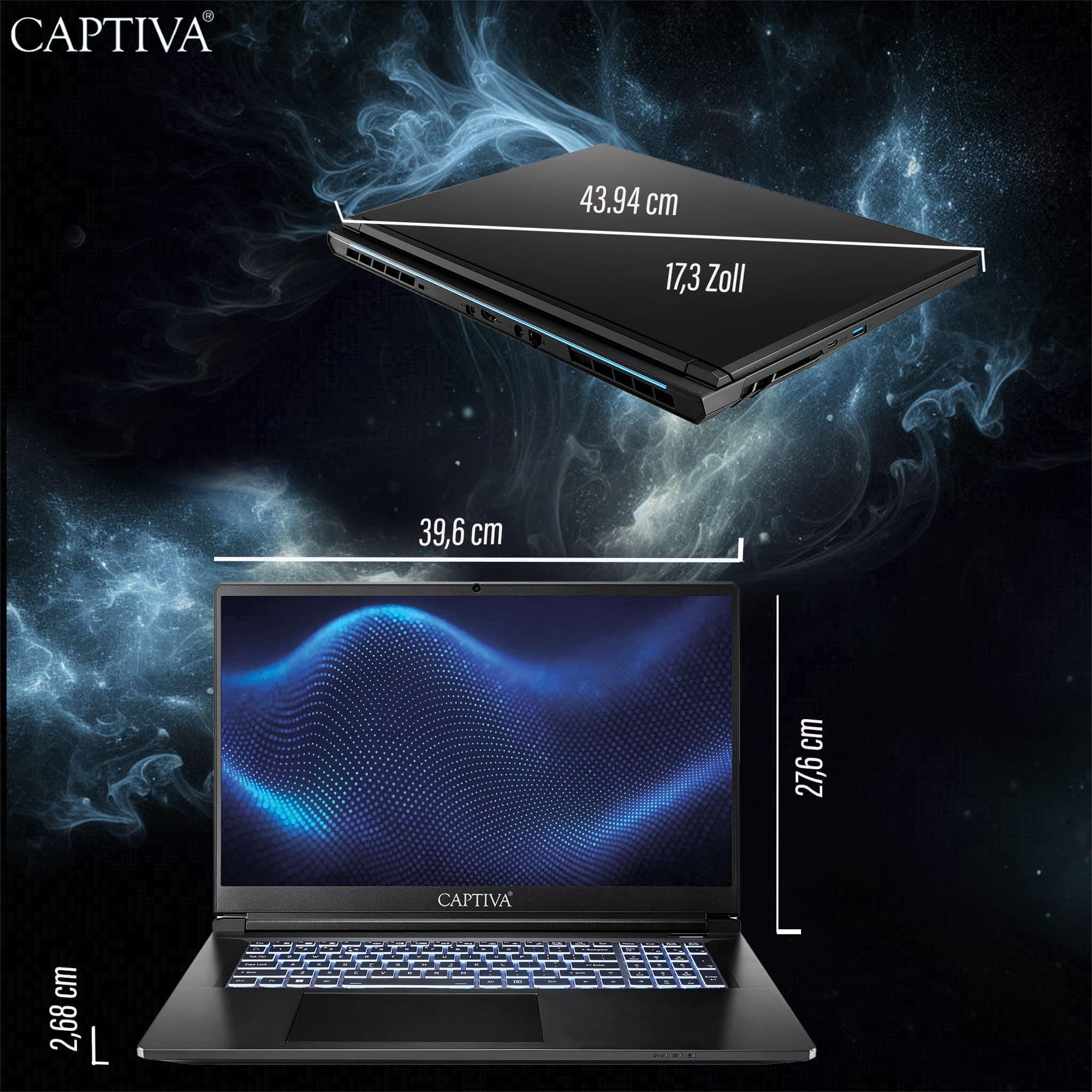 Captiva Notebook Highend Gaming I94-365GE | Intel Core i7 13620H | 32GB DDR5 RAM | NVIDIA GeForce RTX 5070 8GB | 1 TB SSD | 17,3 Zoll Full HD 144Hz | ohne OS ohne Betriebssystem 17.3 Zoll 1000.0 GB 32.0 GB Bild 5