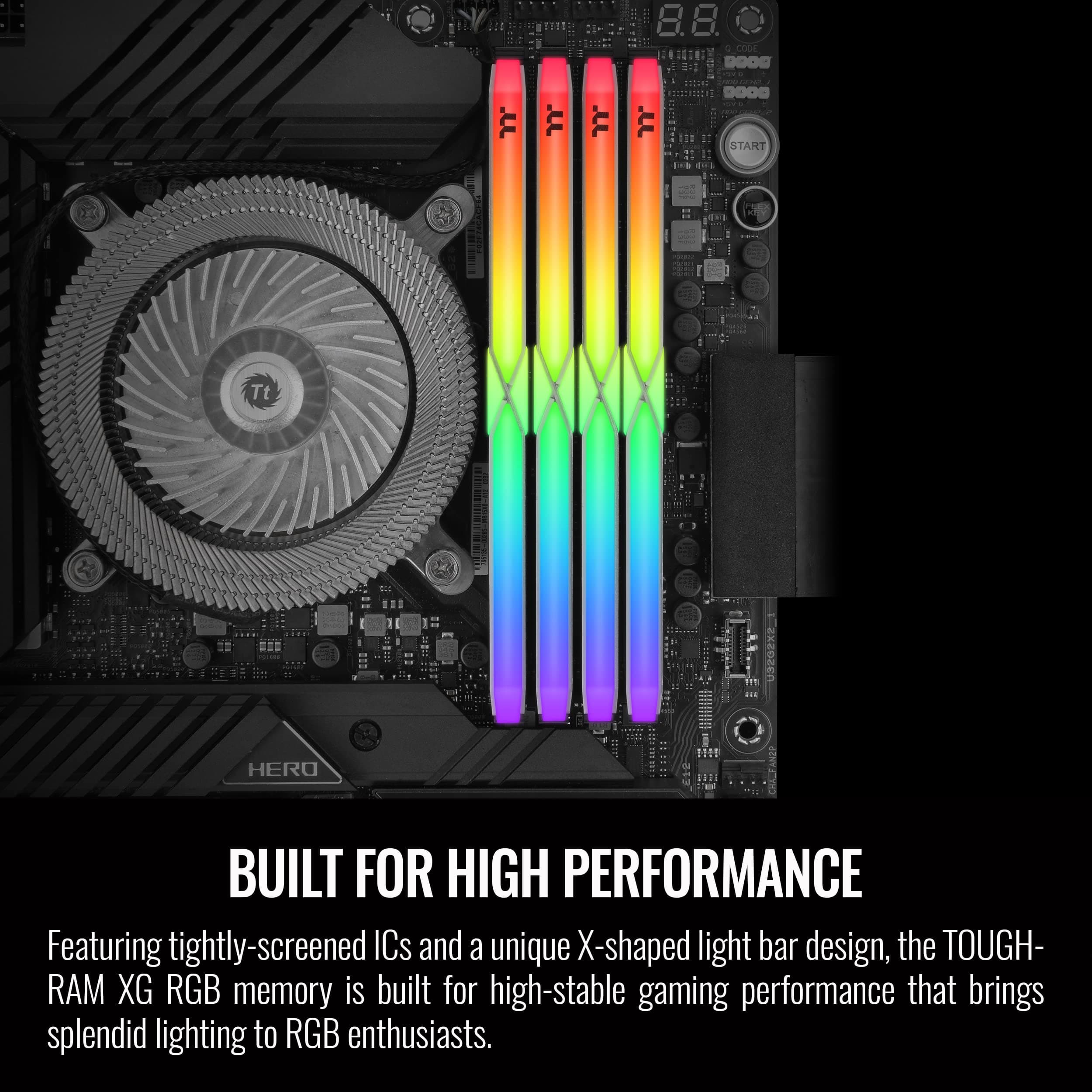 Thermaltake TOUGHRAM XG RGB Weiß DDR4 3600MHz 64GB C18 (32GB x 2) 16,8 Millionen Farben RGB Alexa/Razer Chroma/5V Motherboard Syncable RGB Speicher RG06R432GX2-3600C18B Weiß 3600MHz (2x32GB) Bild 5