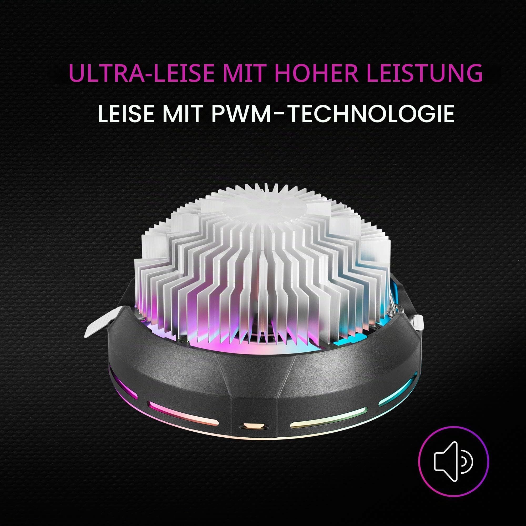 Mars Gaming Gaming MCPU120, RGB CPU-Kühler TDP 120W, Silent PWM 12cm, Low Profile Bild 5