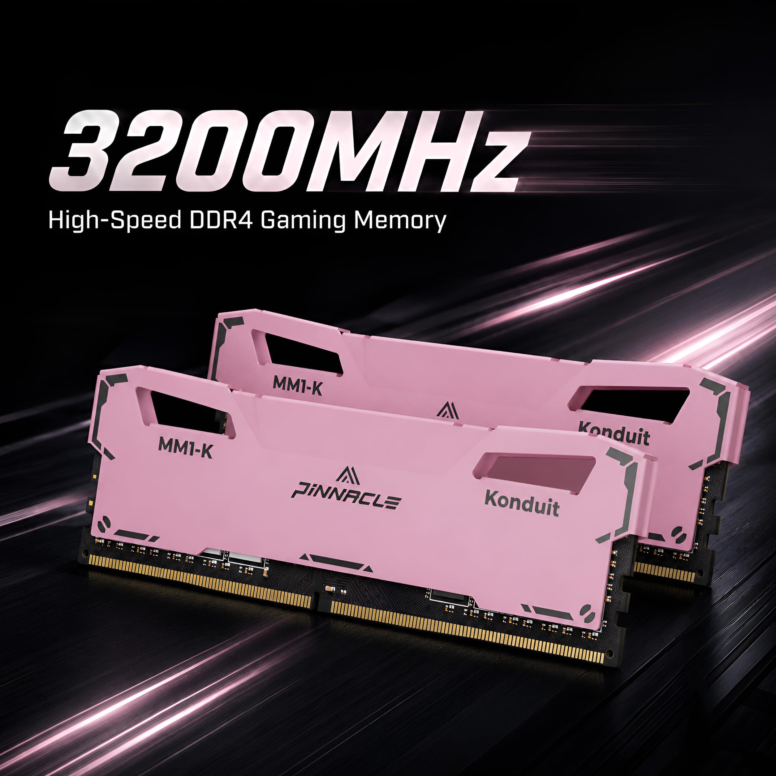 Timetec Pinnacle Konduit 32 GB KIT (2 x 16 GB) DDR4 3200 MHz PC4-25600 CL16-18-18-38 XMP2.0 Overclocking 1,35 V kompatibel für AMD und Intel Desktop Gaming PC Speichermodul RAM - Pink Bild 5