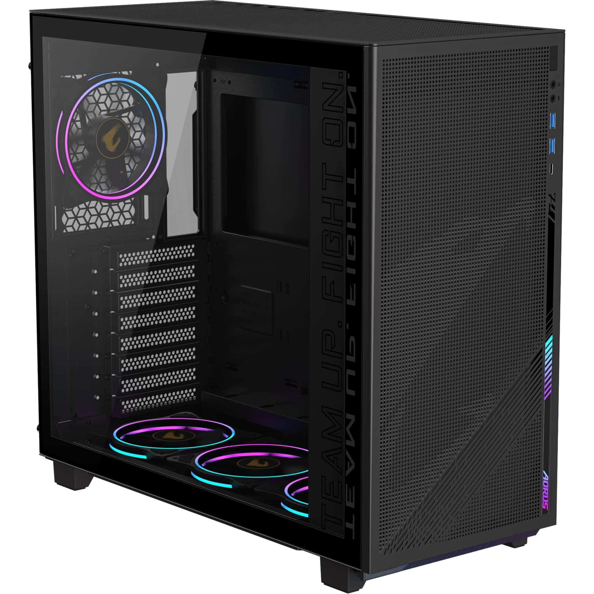 Aorus C400 Glas-Mittelturm-Gehäuse, Schwarz Bild 4