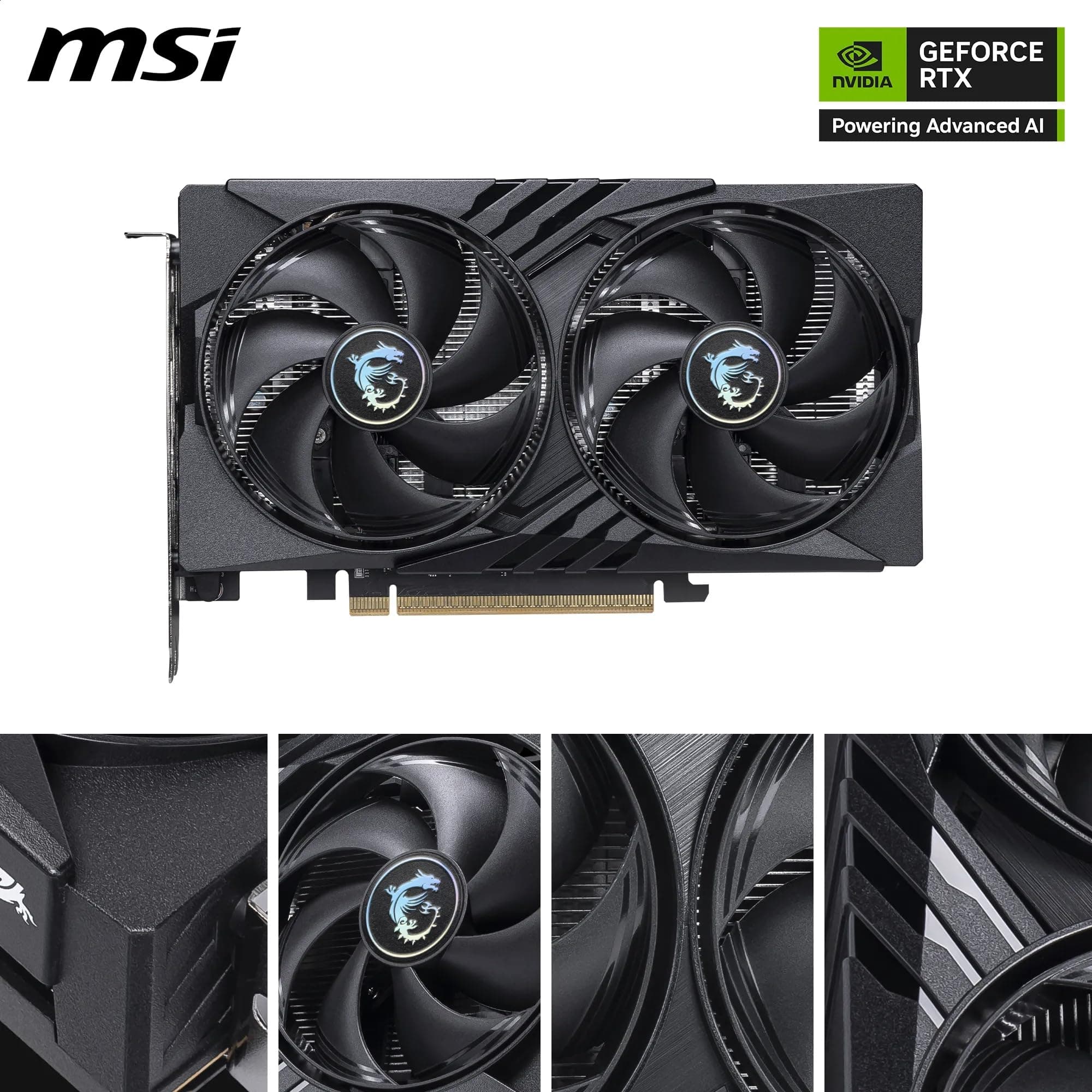 MSI GeForce RTX 5050 8G Gaming OC - 8GB GDDR6 (20Gbps/128-bit), PCIe 5, Boost: 2602 Hz, HDMI 2.1b, DisplayPort 2.1b Bild 3