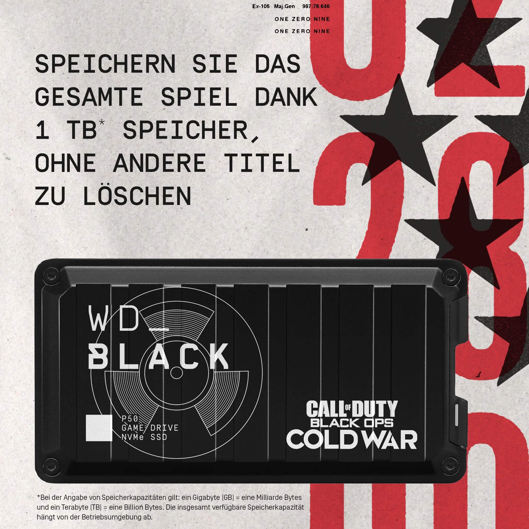 WD_BLACK P50 1TB NVMe SSD Game Drive, Call of Duty: Black Ops Cold War Special Edition 1TB Portable SSD COD: Black Ops Cold War Special Edition Konsole oder PC Bild 7