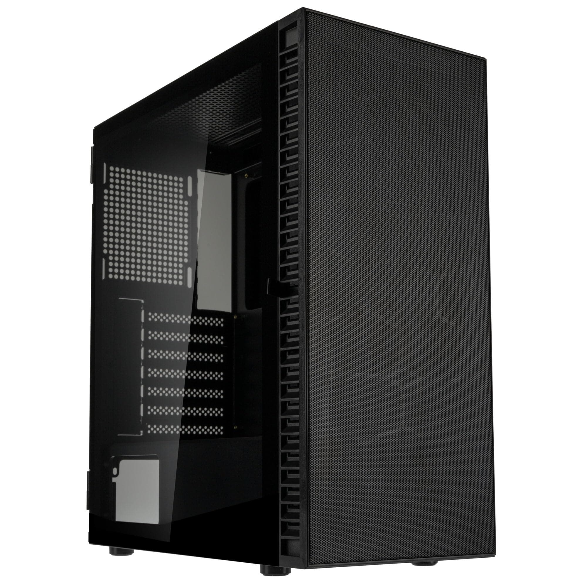 Kolink Observatory HF Mesh Core PC-Gehäuse – Schwarz | ATX Midi-Tower mit Mesh-Front & Glas-Seitenteil, Exzellenter Airflow, 360 mm Radiator-Support, Kabelführung