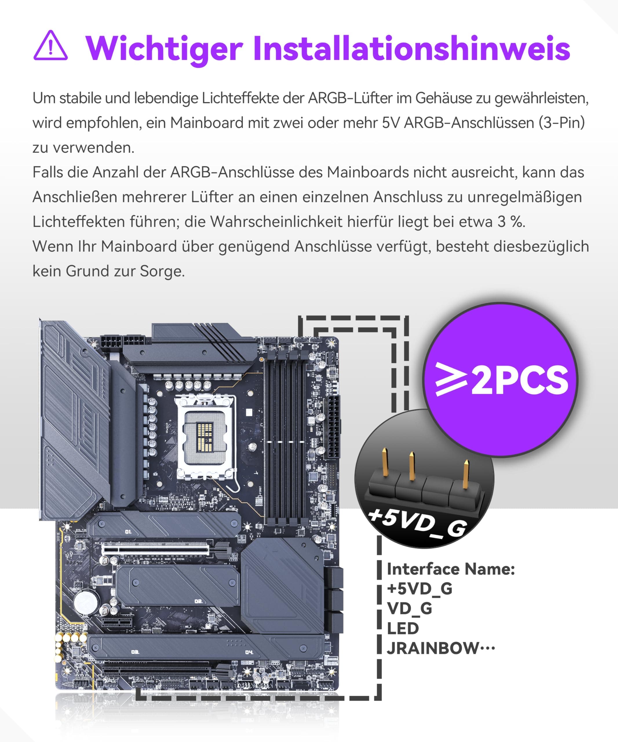 MUSETEX Y6 PC Gehäuse Vorinstallation 7 Infinity Mirror PWM ARGB-Lüfter, ATX Mid Tower Computer Gehäuse, Gaming PC Gehäuse mit Type-C, 270° Full View Tempered Glass, Schwarz 42,5T x 27,5B x 39,8H cm Bild 3