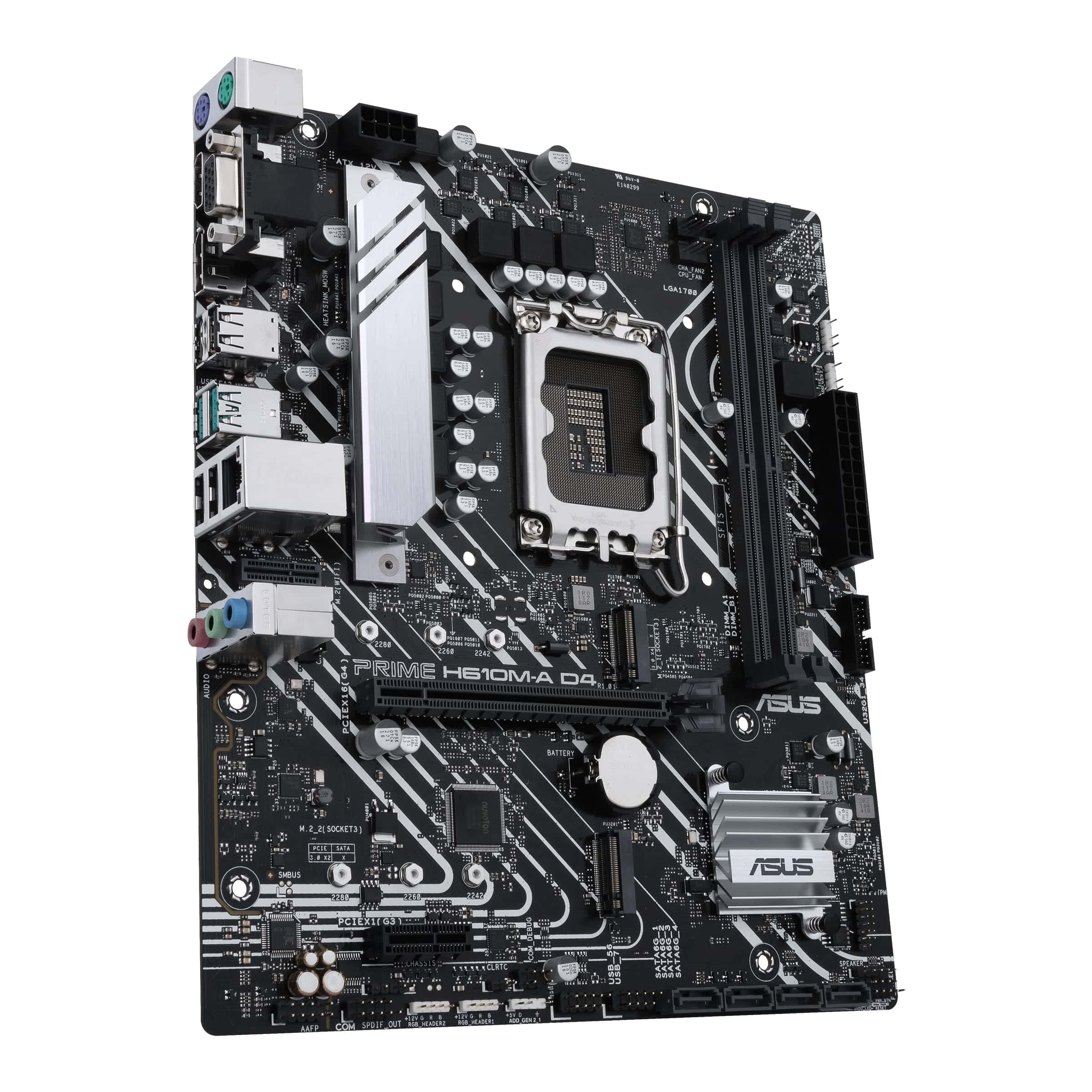 ASUS Prime H610M-A D4-CSM Business Mainboard Sockel Intel LGA 1700 (mATX, PCIe 4.0, 1Gb Ethernet, ASUS COM Debug Header, Remote IT Management) Bild 7