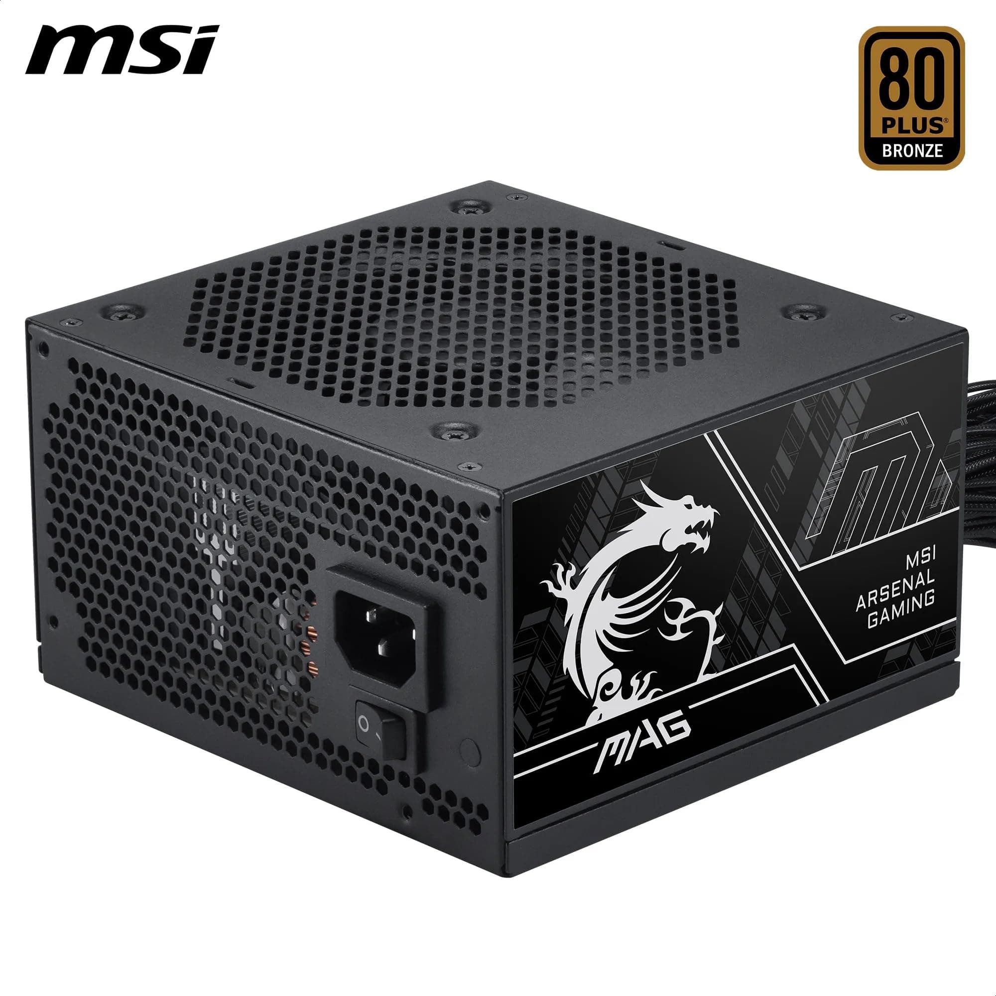 MSI MAG A650BN PCIE5 III Netzteil, 650W, 80 Plus Bronze, ATX 3.1, PCIe 5.1 GPU Support, Native 12V-2x6, Zweifarbiger 12V-2x6 Anschluss, ATX PSU, Matt geprägte Mantelkabel Bild 5