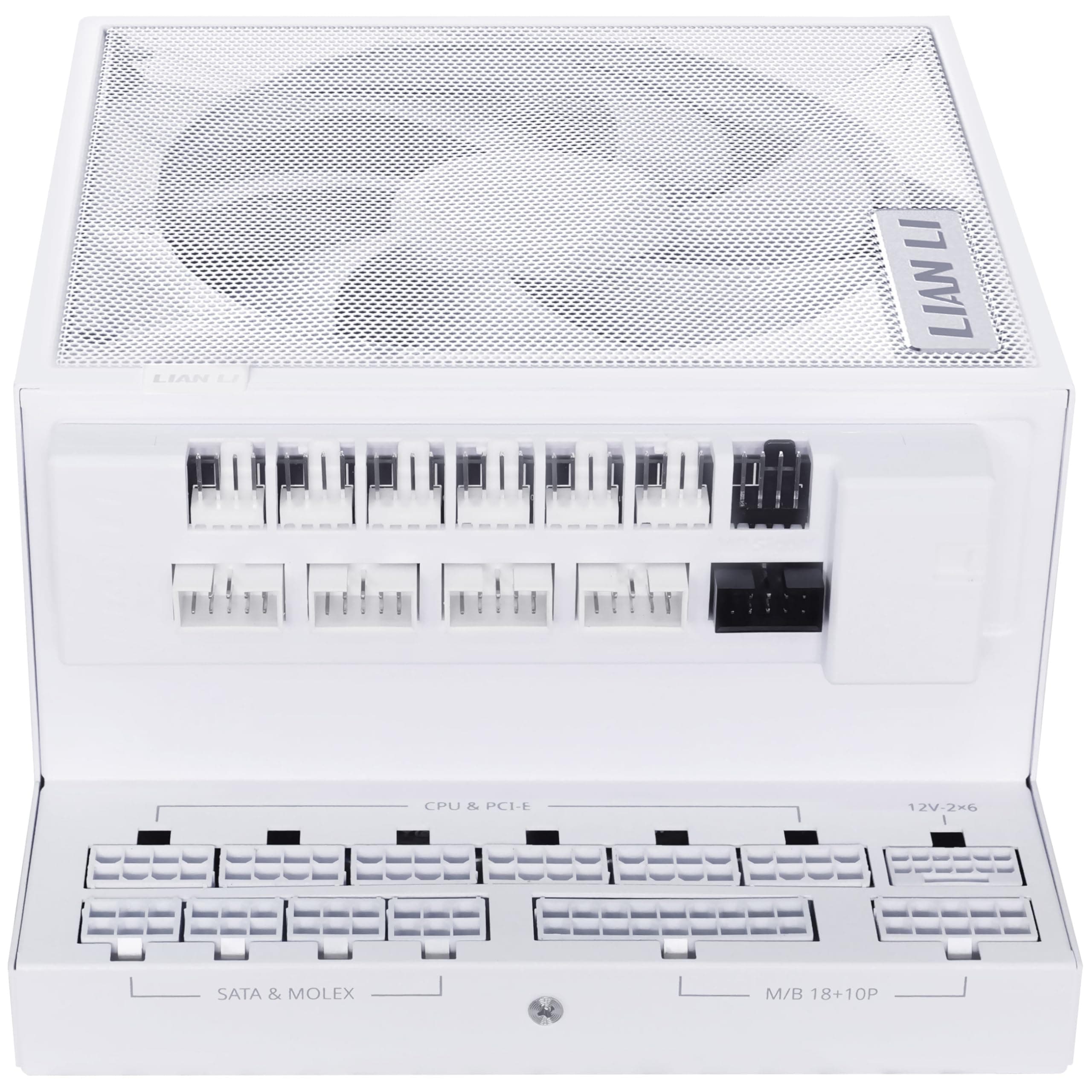 Lian Li Edge Gold 1000 PC Netzteil Weiß, 1000 Watt ATX Netzteil, PCIe 5.1, ATX 3.1 PSU | 80 Plus Gold, modular, Sleeved Cable Kit, 12VHPWR für NVIDIA RTX, leiser Lüfter, USB Hub & Fan Hub 1000W Weiß Bild 8