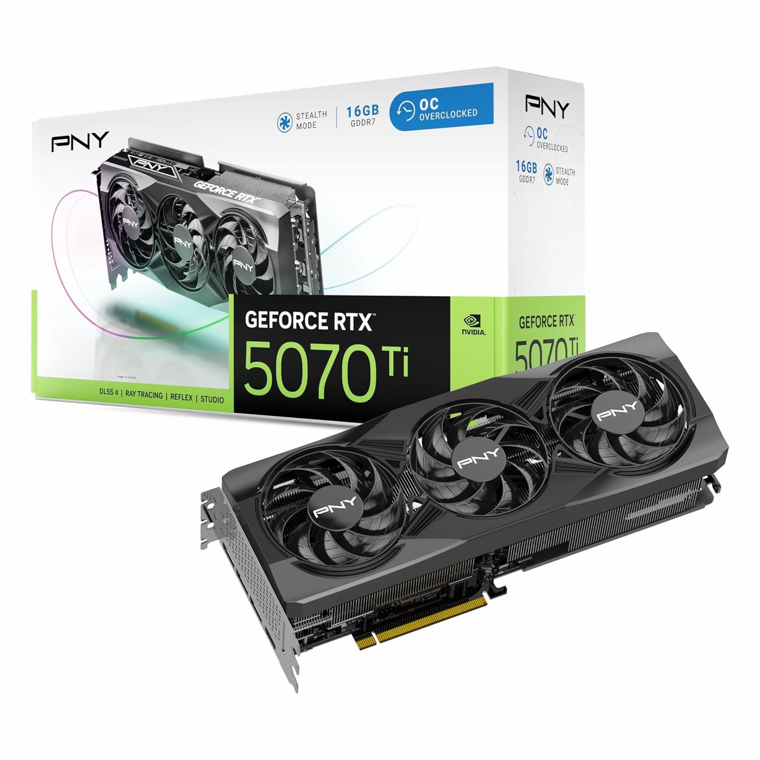 PNY Triple GeForce RTX 5070 Ti OC 16GB GDDR7 256Bit HDMI/DP Grafikkarte Bild 2