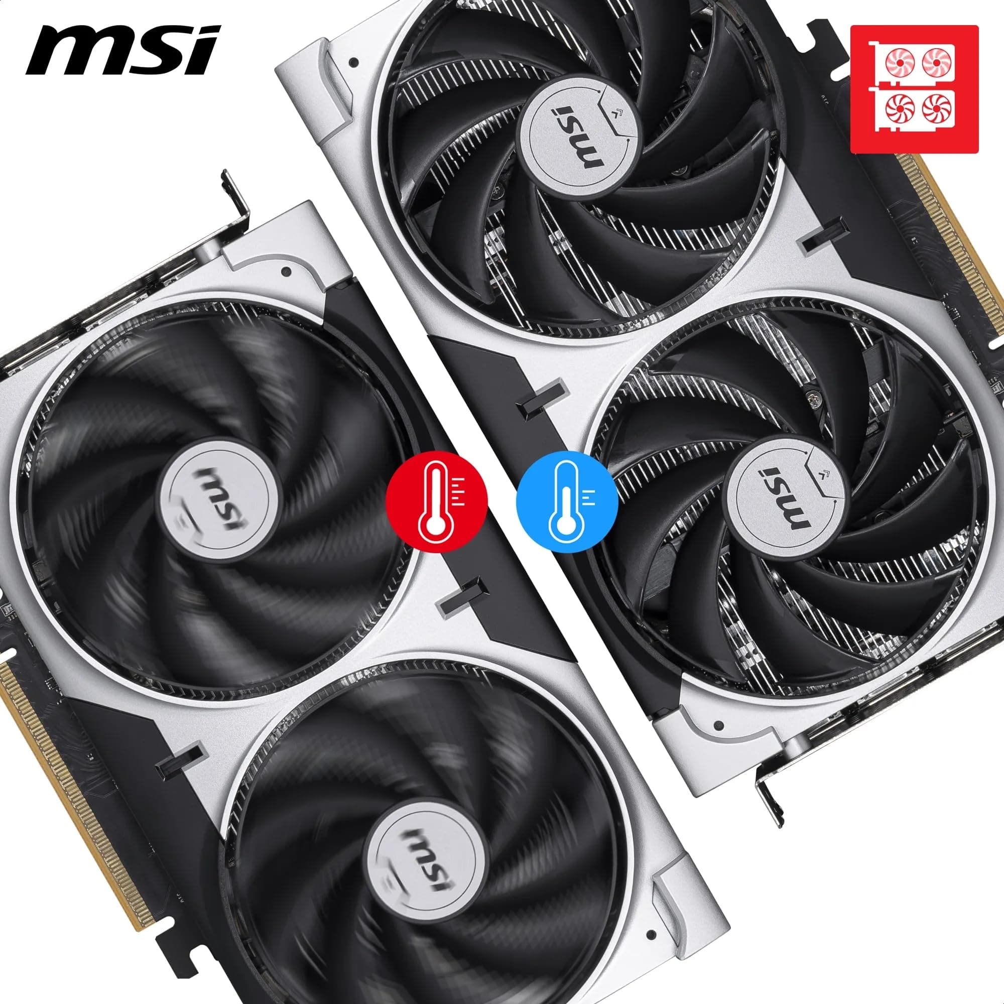 MSI GeForce RTX 5050 8G Ventus 2X OC - 8GB GDDR6 (20Gbps/128-bit), PCIe 5, Boost: 2602 Hz, HDMI 2.1b, DisplayPort 2.1b Bild 5