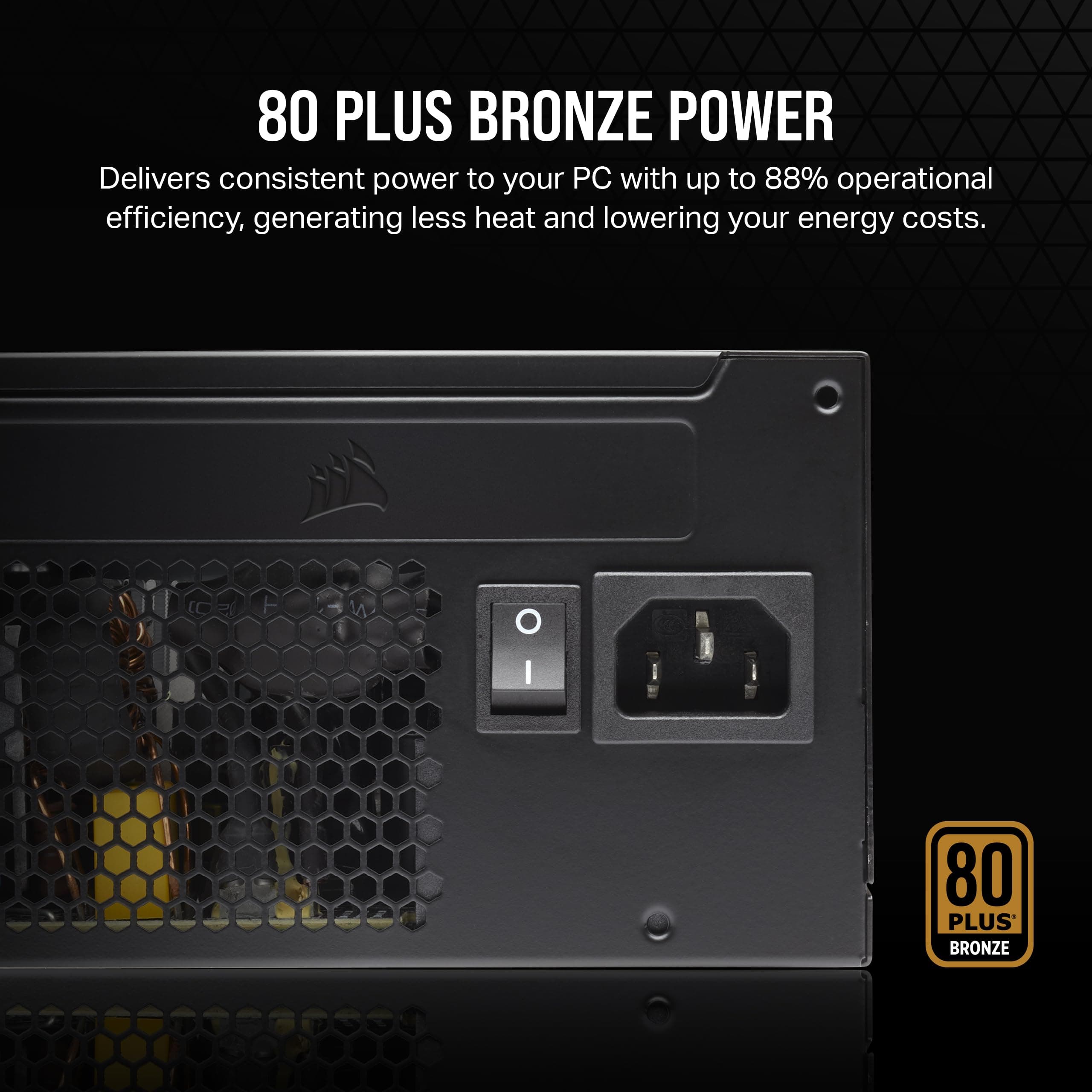 CORSAIR CX550 80 Plus Bronze Non-Modular Low-Noise ATX 550 Watt Netzteil - NA - Schwarz Nicht modular 550 Watts Bild 7